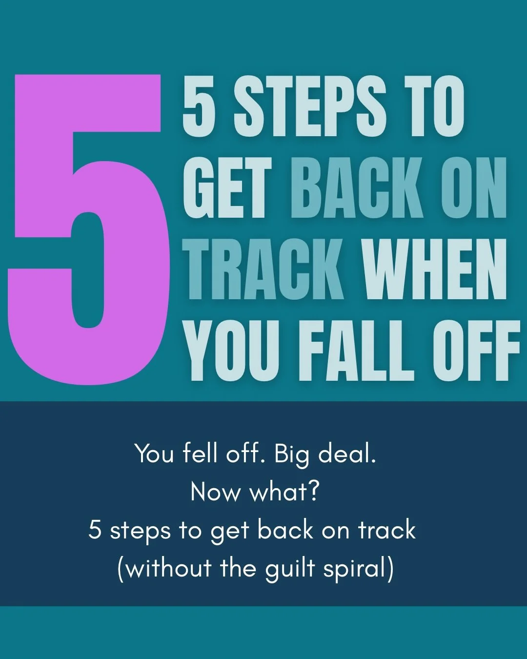 You fell off.

Missed a few workouts. Ate less healthy for a few days. Maybe even a few weeks.

And now you&rsquo;re sitting in that familiar place: frustrated, guilty, wondering if you&rsquo;re ever going to get it together.

Here&rsquo;s what I wan