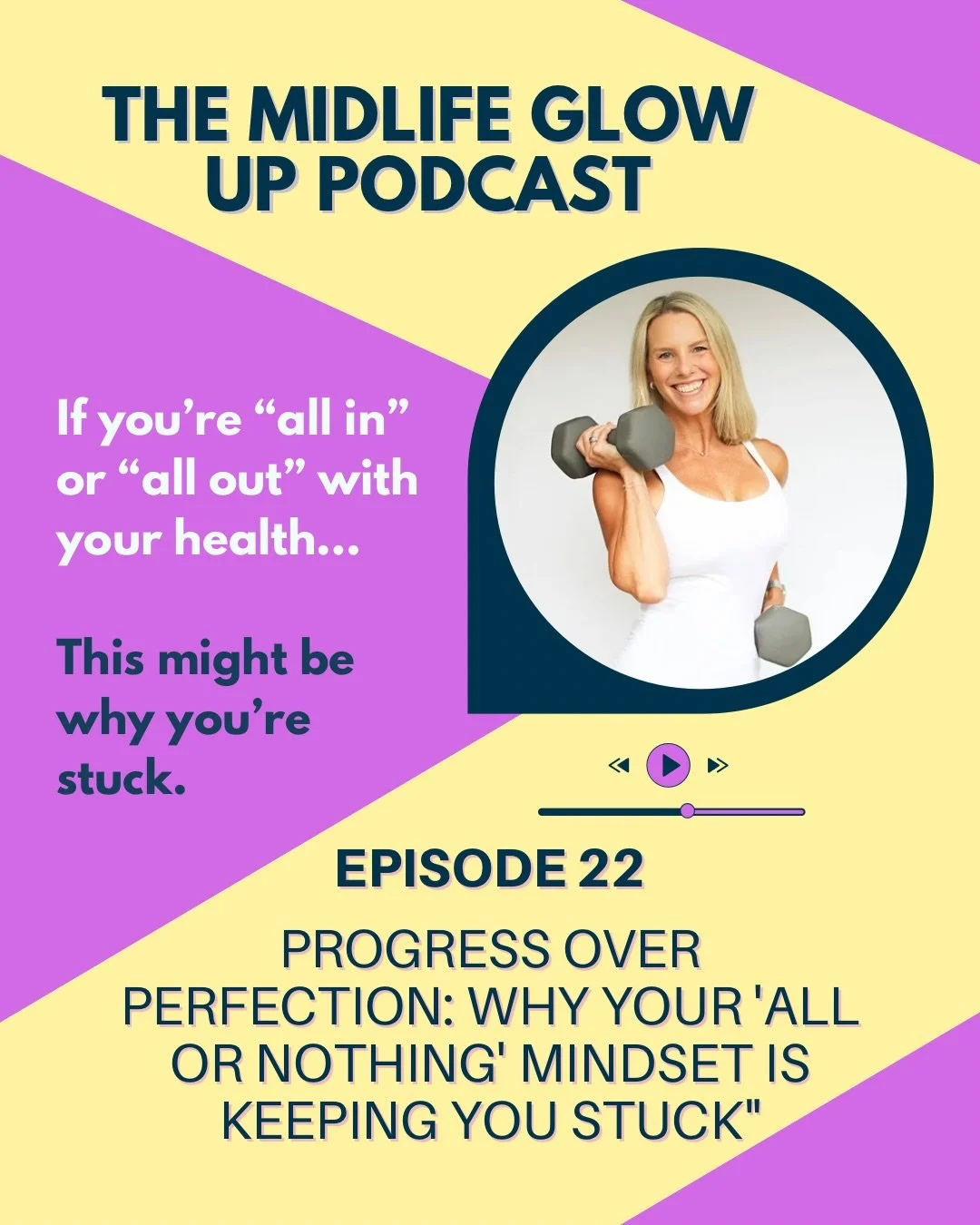 Most midlife women don&rsquo;t struggle because they lack discipline. They struggle because they believe their efforts need to be perfect in order to &ldquo;count.&rdquo;

Five workouts or nothing. Clean eating 100% or nothing. 10,000 steps or nothin