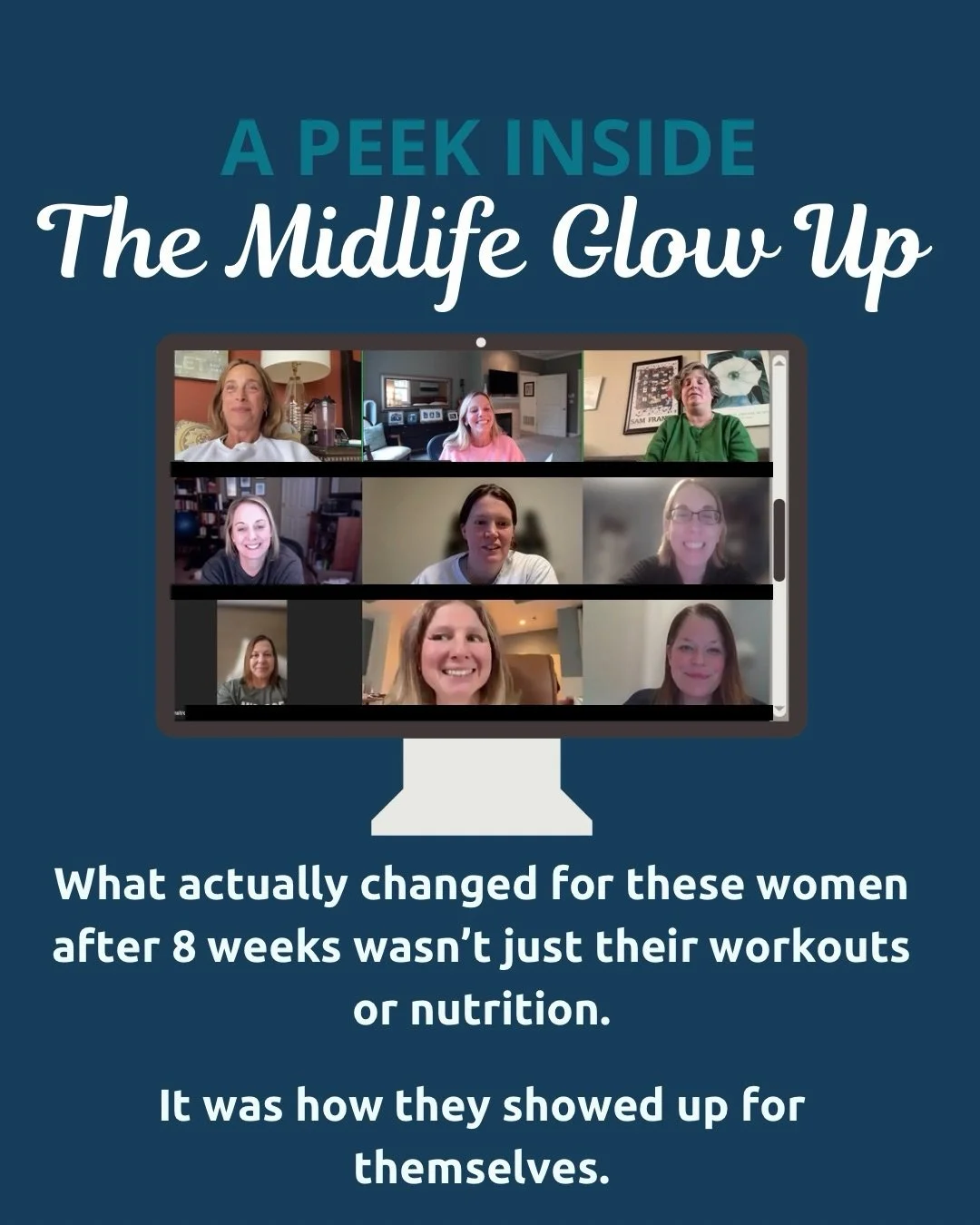 THIS is what I want for the women I coach. ❤️

Not just eight weeks of working out, eating well and following the plan perfectly.

I want you to come out of The Midlife Glow Up with more confidence in yourself, a clearer understanding of what works f
