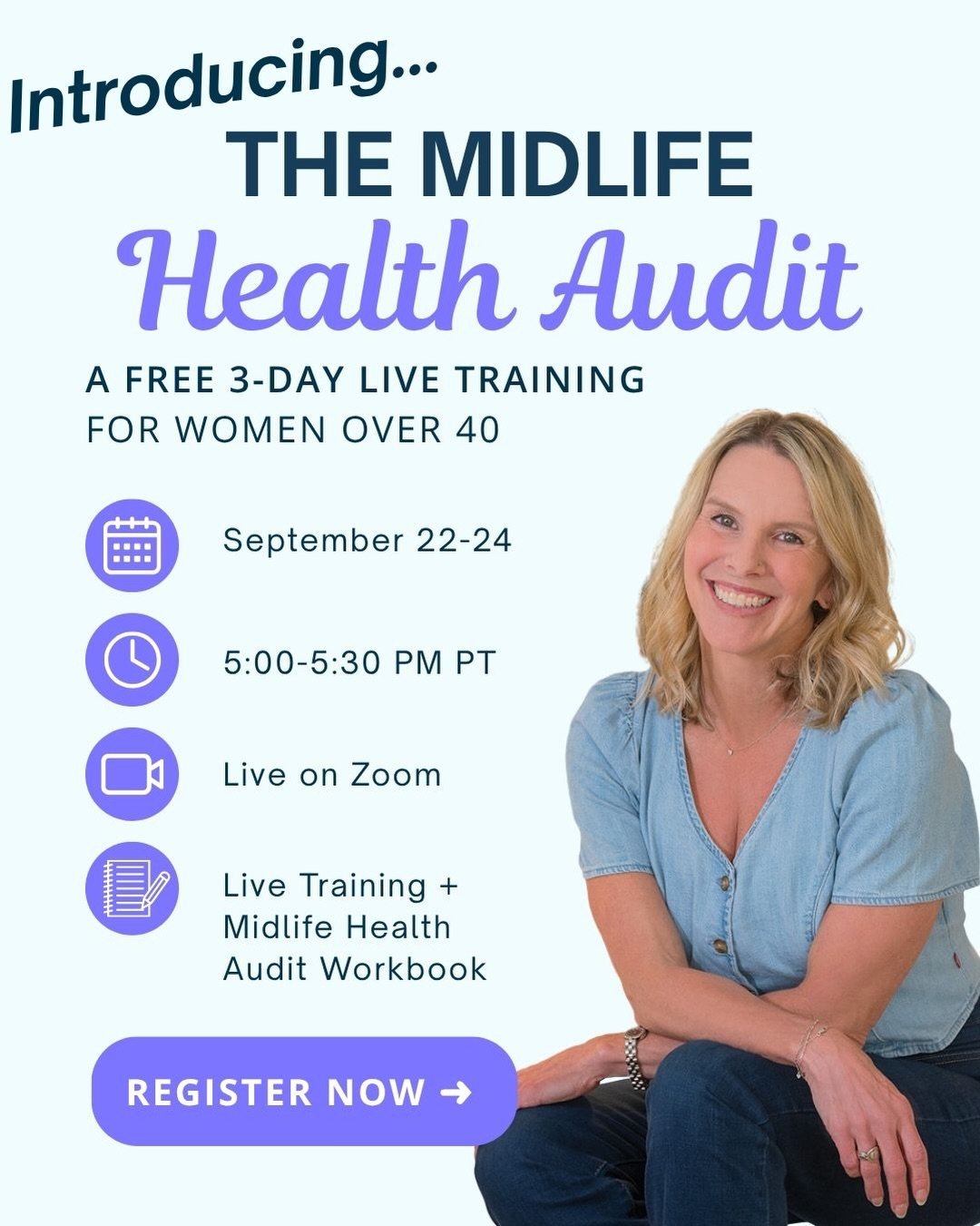 I created The Midlife Health Audit because I see this ALL the time with women over 40:
You&rsquo;re doing some healthy things.

Maybe you exercise pretty regularly. You try to eat well. You know protein matters. You walk. You drink your water. You&rs