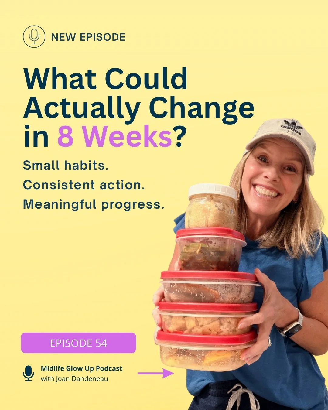 Eight weeks from now is coming either way.

So what could change if you spent those eight weeks showing up for yourself, one small habit at a time?

✨ 16 strength workouts
✨ 40 protein-forward breakfasts
✨ 8 weekly planning sessions

But progress is 