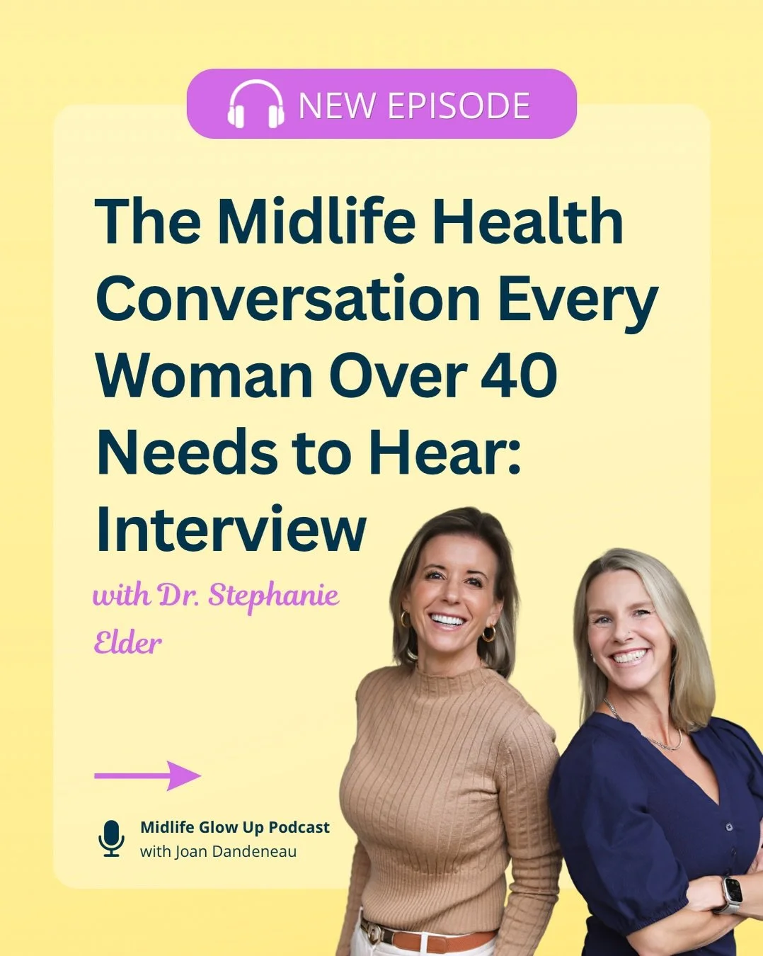 Your health is about more than just hormones. 💛

It&rsquo;s about feeling good, being heard, and building habits that support the life you want to live.

In Episode 55 of the Midlife Glow Up Podcast, I&rsquo;m joined by Dr. Stephanie Elder of Evolve