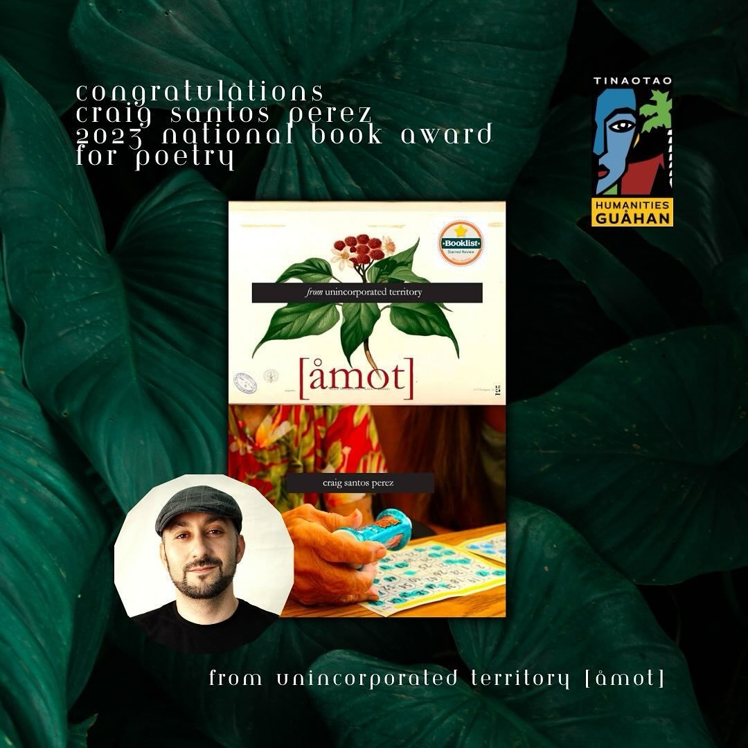 🏆📖🇬🇺A big congratulations to Craig Santos Perez on winning the 2023 National Book Award for Poetry for his work, &quot;from unincorporated territory [&aring;mot].&quot; As a longtime partner of Humanities Gu&aring;han, Dr Perez has consistently c
