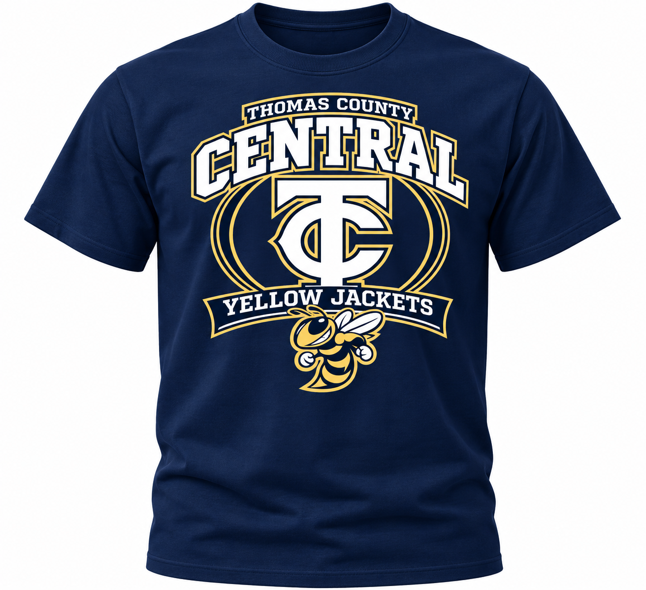 Thomas County Central Yellow Jackets T-Shirt.png