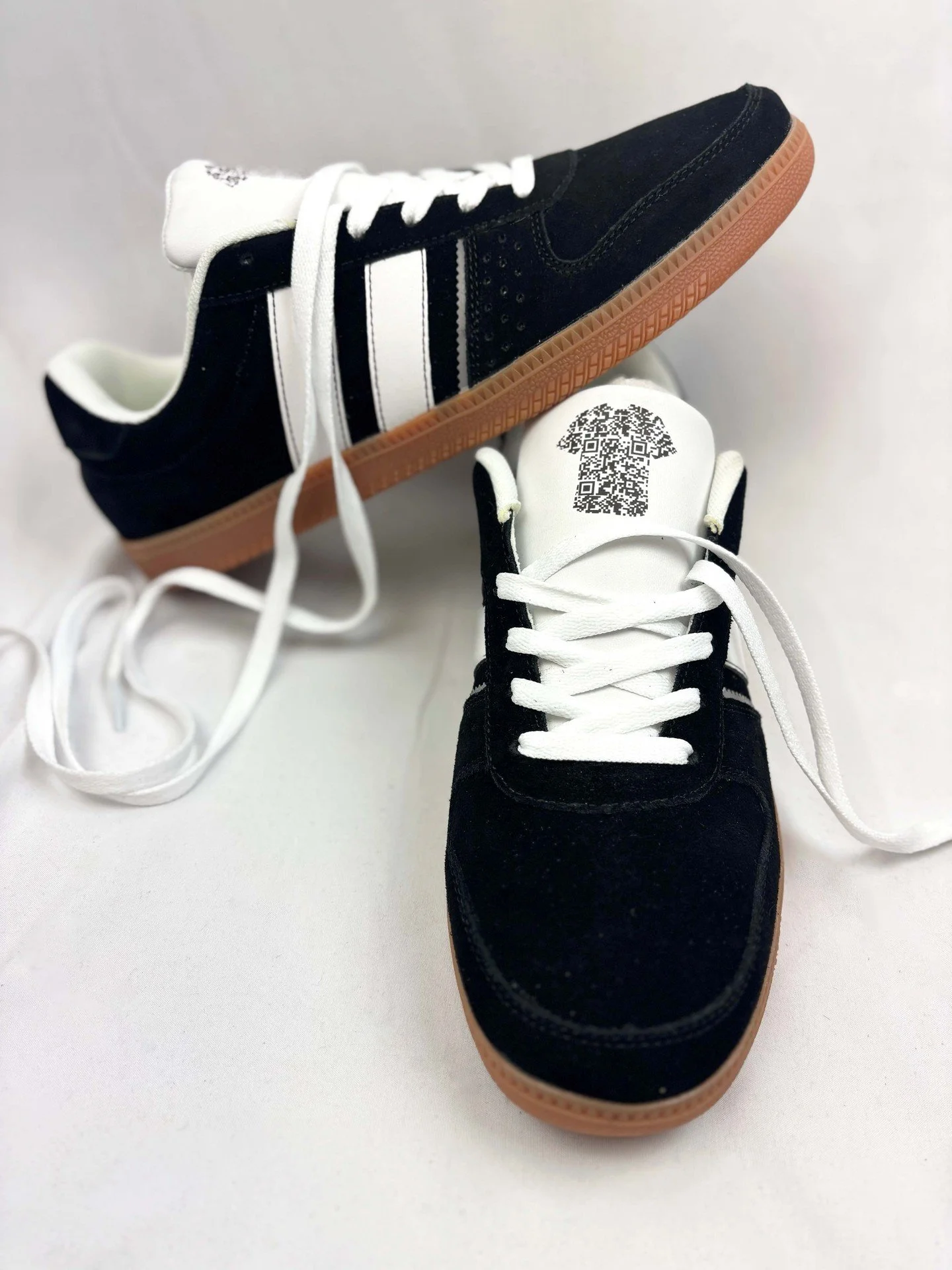 👟 Want to make your custom shoes stand out and share your info&mdash;without slapping a logo or phone number on them?

Add a fun QR code! 📱✨ Clients can scan it on the go to instantly get your info, making it a sleek, modern way to stay connected.
