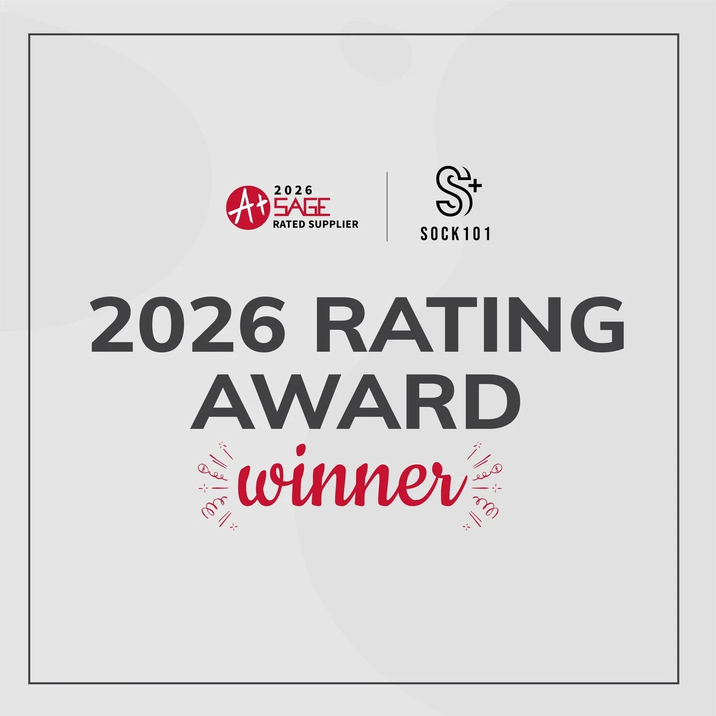 We did it! 🎉 Sock101 has officially earned a 2026 A+ Supplier Rating! Huge thanks to our incredible distributors for your trust and partnership &mdash; you make this possible every single day. 💪🧦

#Sock101 #PromotionalProducts #PromoIndustry #Cust