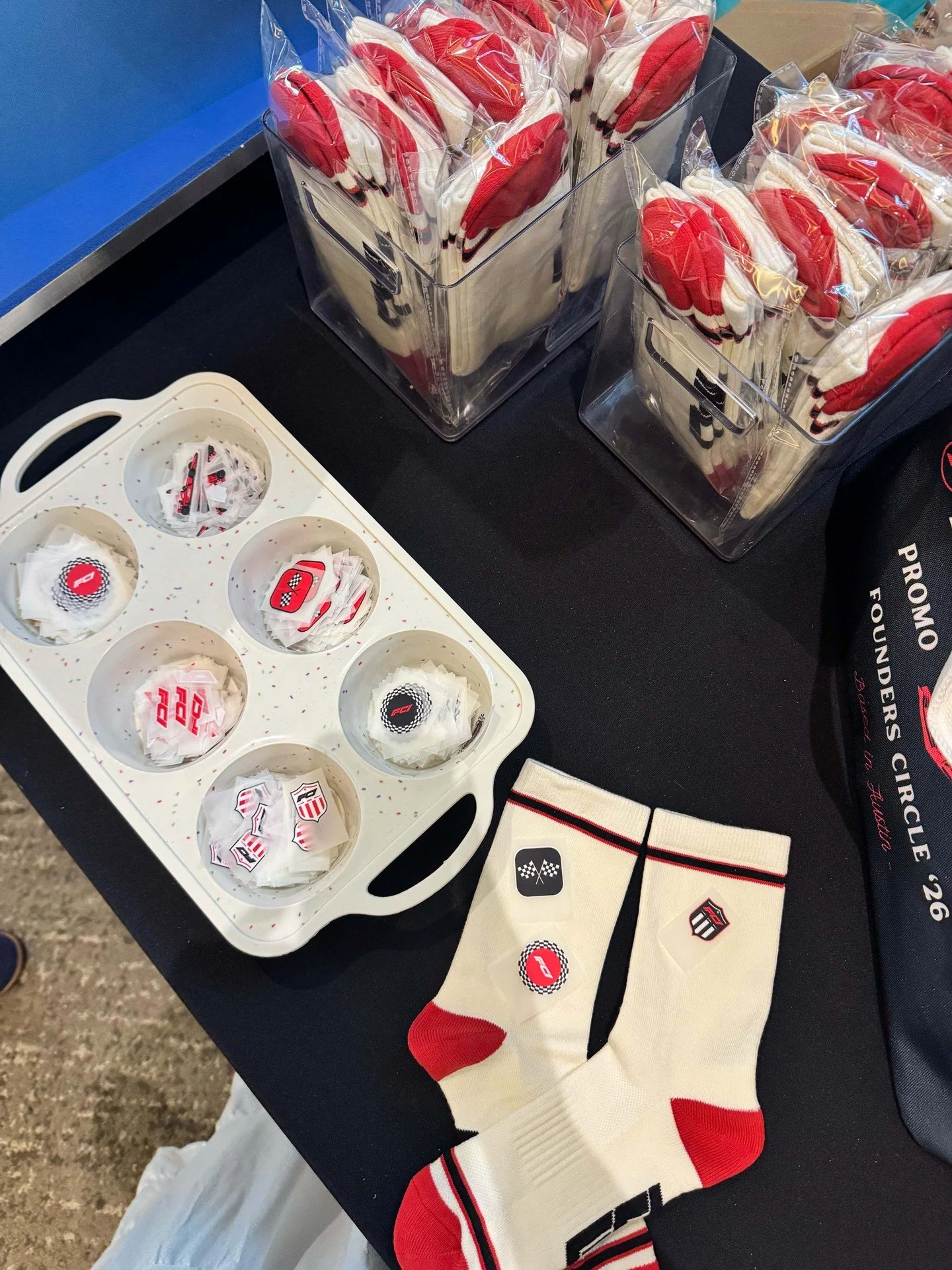 Another week, another 🔥 Sock Bar success!

Guests got hands-on creating their own custom knit socks &mdash; choosing from 11 different patch designs to make something totally their style. Safe to say&hellip; creativity was off the charts 🧦✨

Why ev