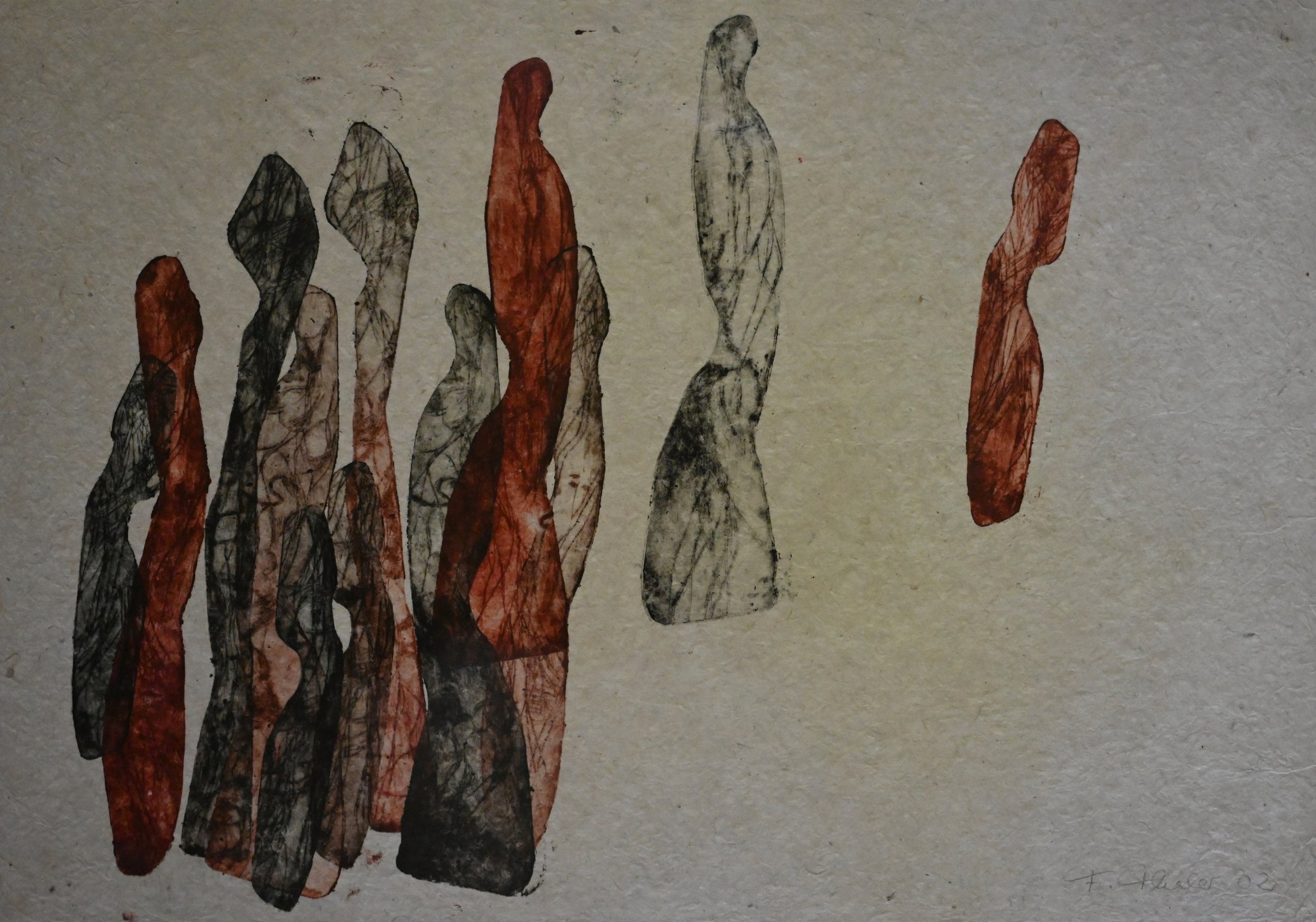 Friederike Thaler, Druck auf handgeschöpften Papier, 69 x 50 cm (Nr.3)