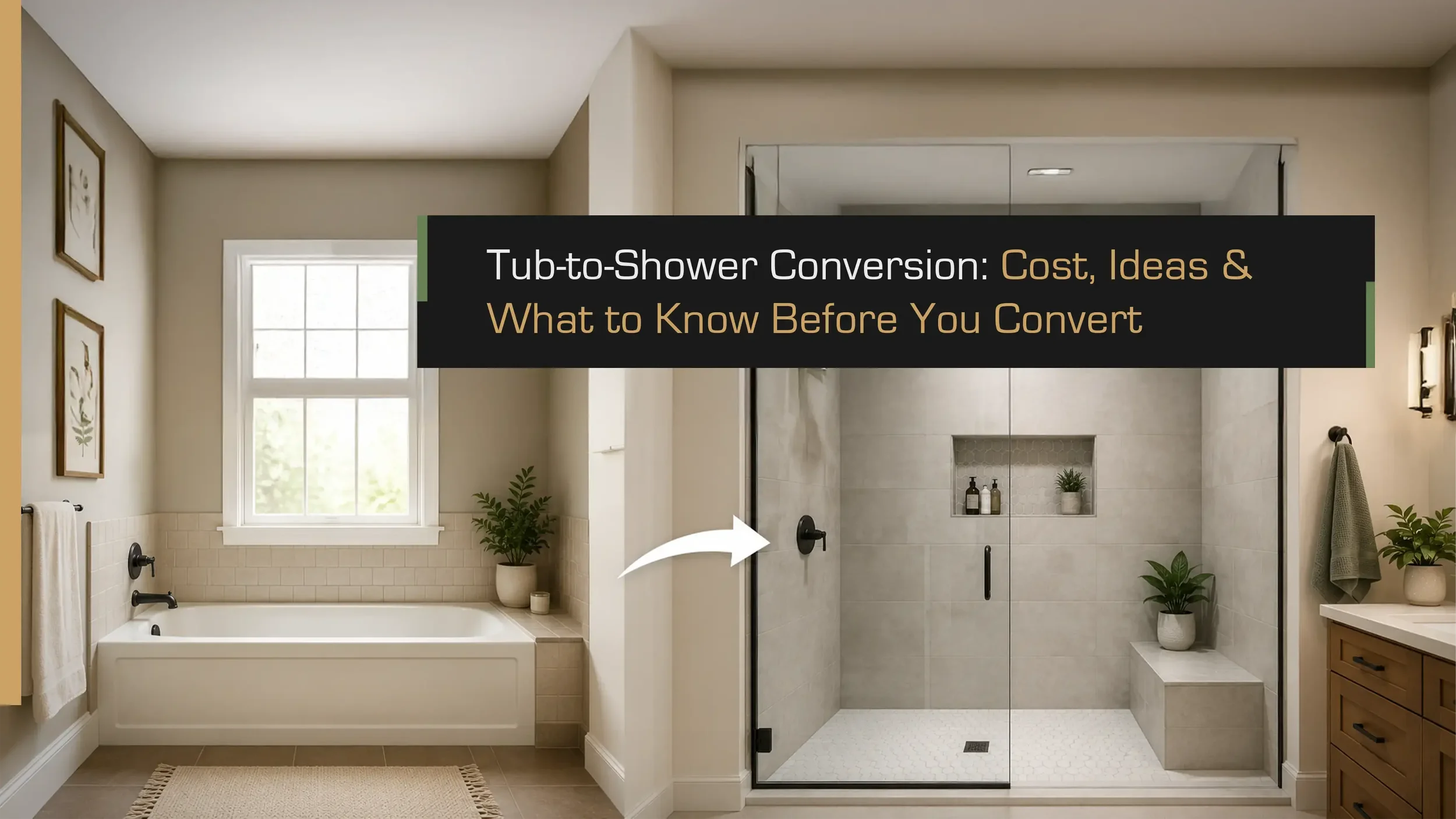 Tub-to-Shower Conversion: Cost, Ideas &amp; What to Know Before You Convert