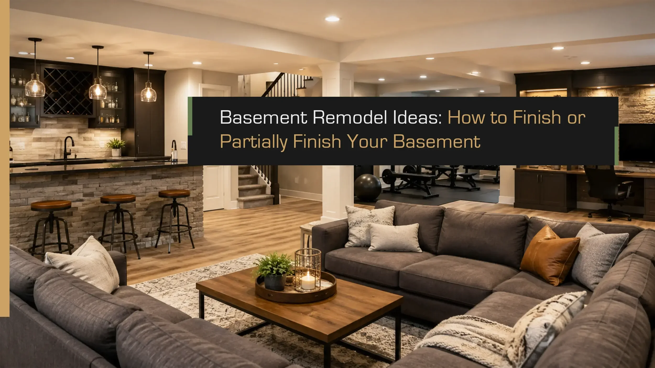 Basement Remodel Ideas: How to Finish or Partially Finish Yours