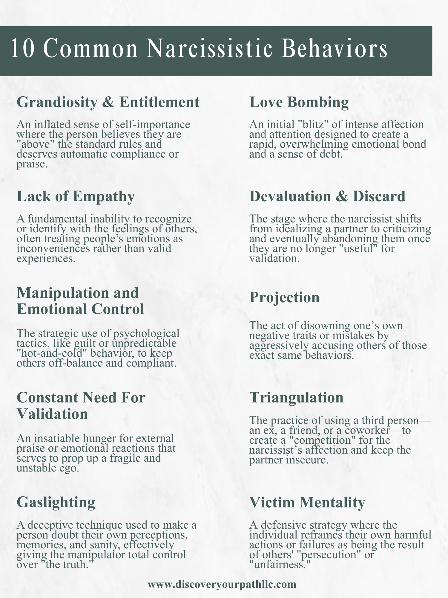 Narcissistic Behaviors