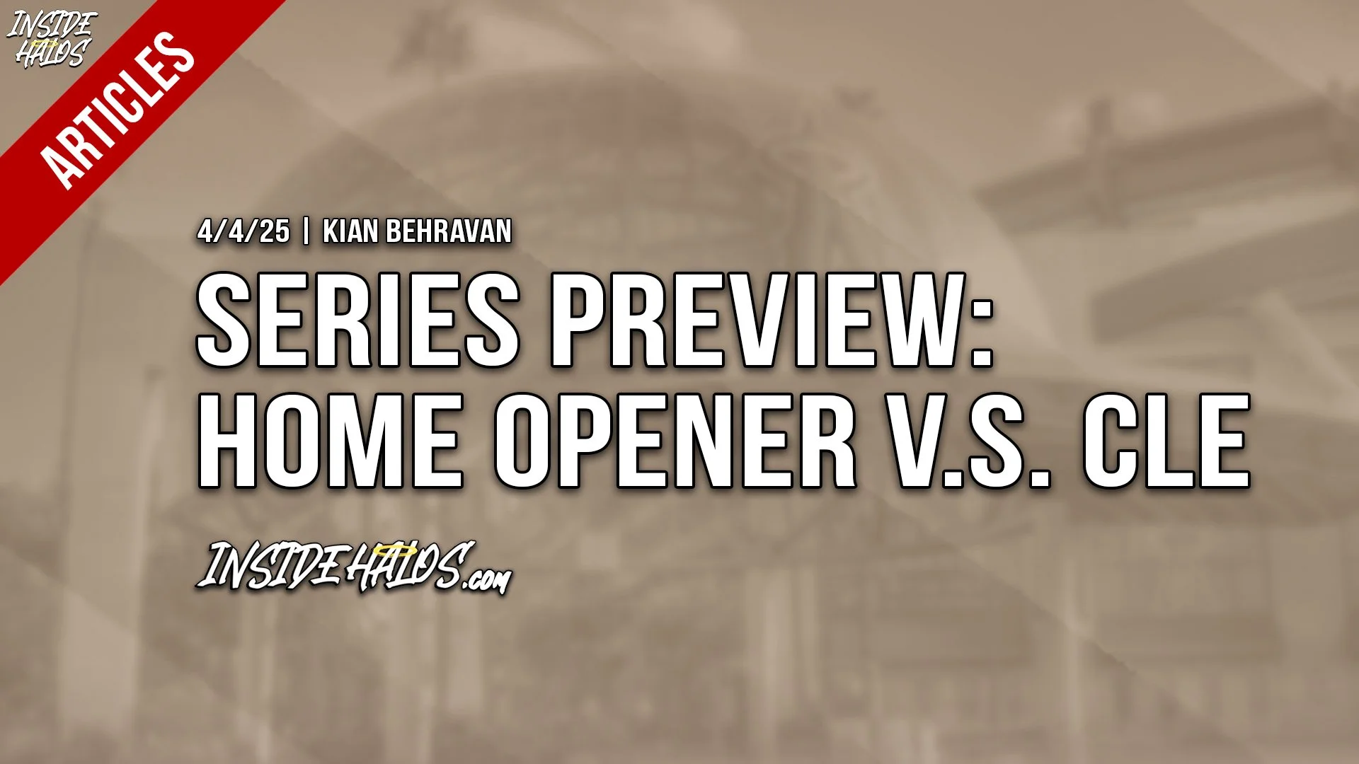 Series Preview: Home Opener v.s. CLE