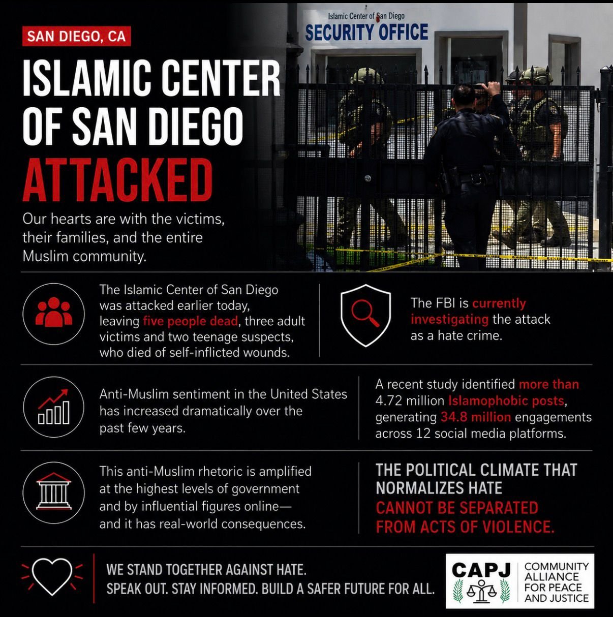 News: Attack at the Islamic Center of San Diego