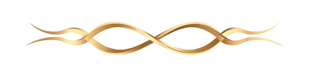 Gold-colored ornate decorative element with a twisting, intertwined design.