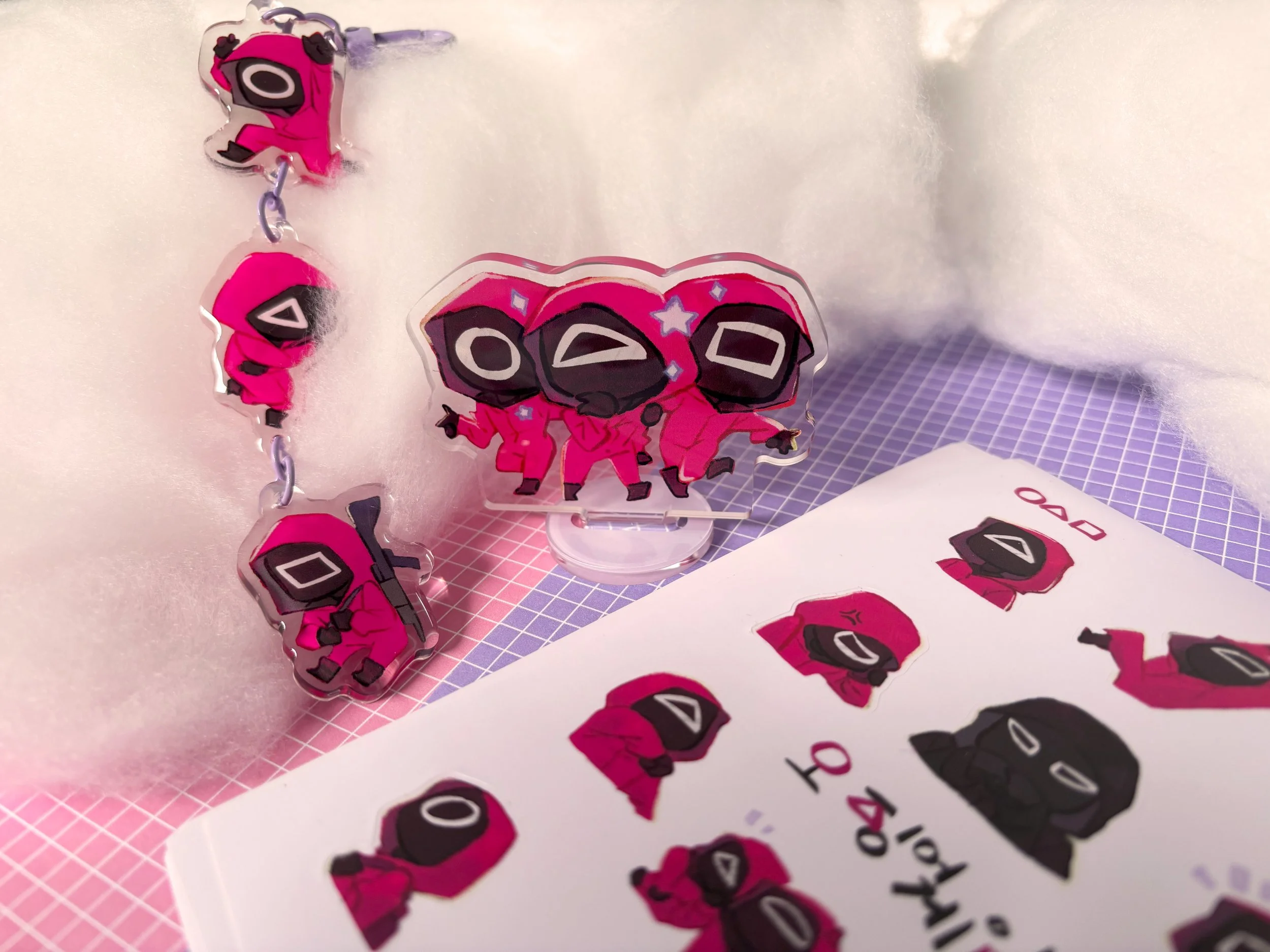 Squid Game - Charm, Standee and Stickersheet