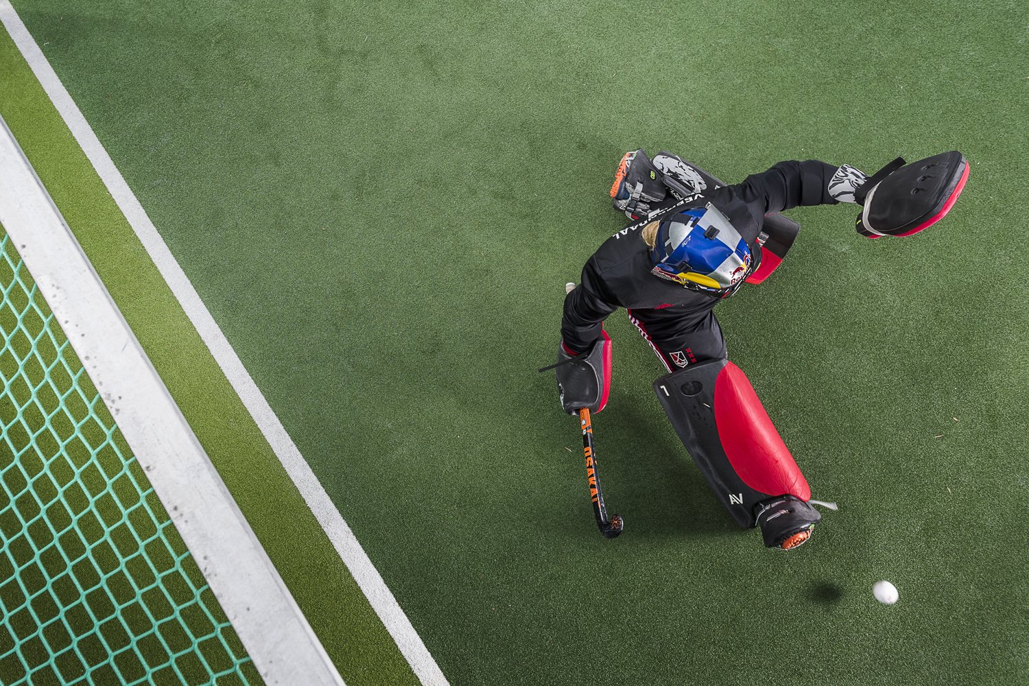 Field hockey player Anne Veenendaal in action.