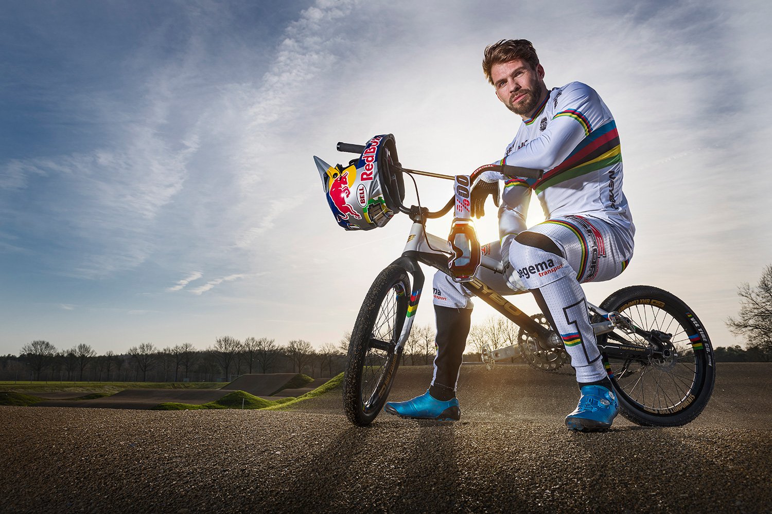 Portrait of BMX rider Twan van Gendt for Red Bull.