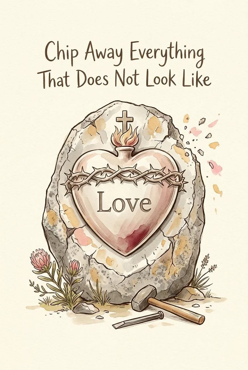 Chip Away Everything That Does Not Look Like Love