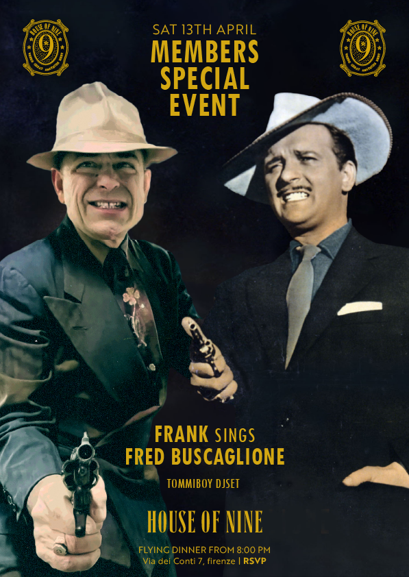 MEMBERS SPECIAL EVENT - FRANK SINGS FRED BUSCAGLIONE & TOMMIBOY DJ SET