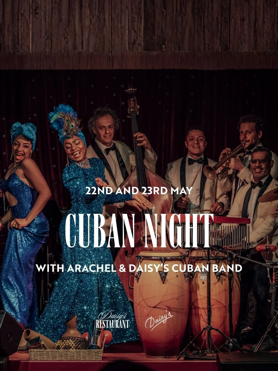 <span class="sqsrte-text-color--custom" style="color: #C6830A">SOLD-OUT (PRIVATE) -</span>   CUBAN NIGHT WITH ARACHEL &amp; DAISY’S CUBAN BAND
