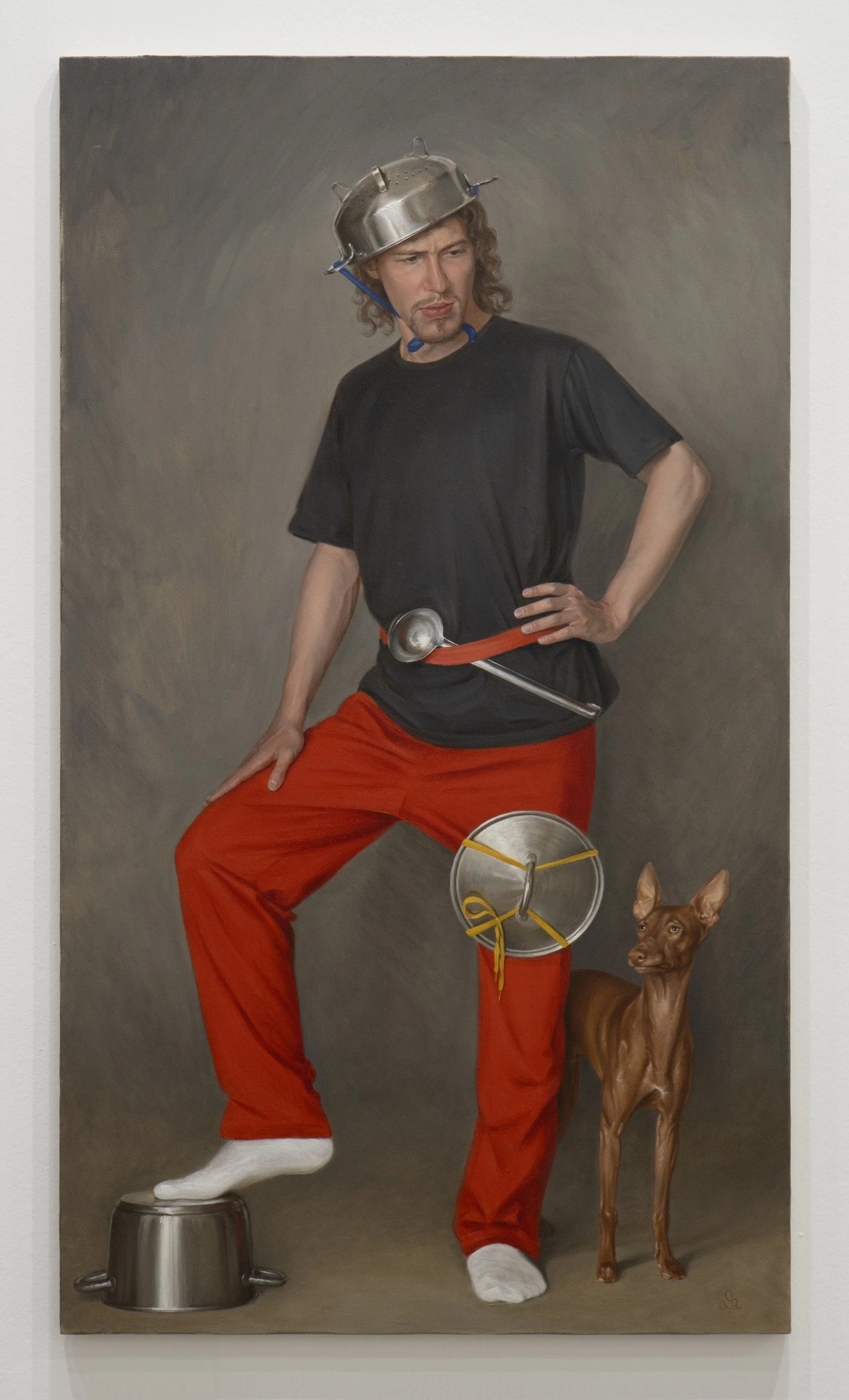 Knight of Pots, 2026. Oil on canvas — 105 x 60 cm