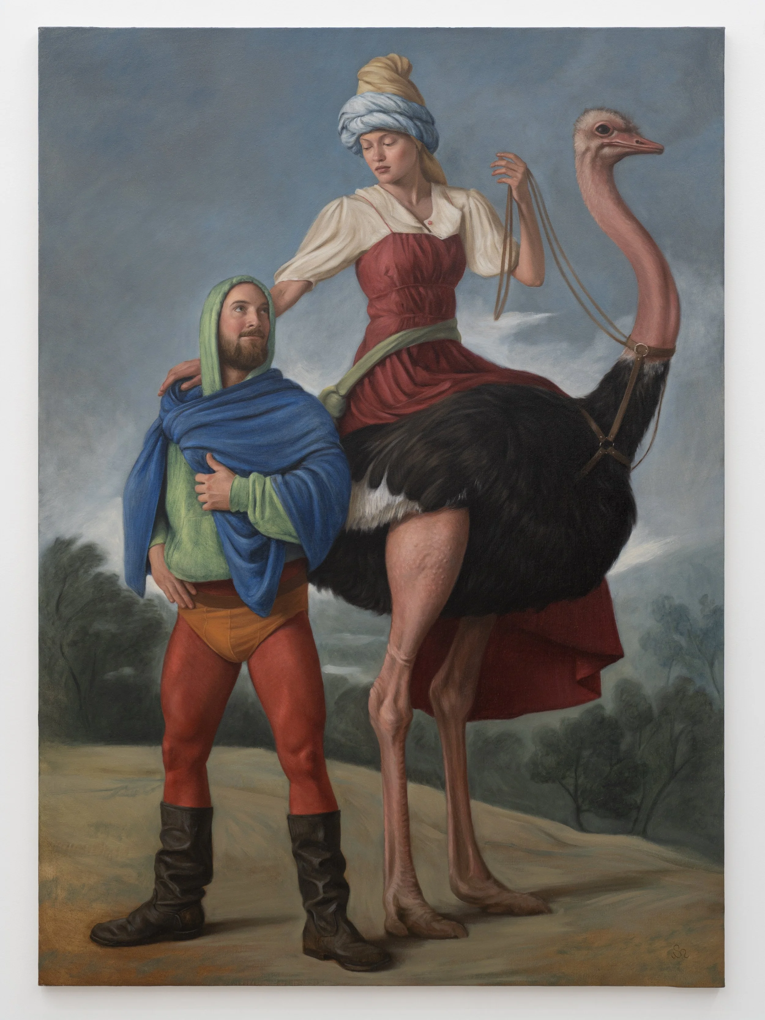 Ostrich, 2026. Oil on canvas — 140 x 110 cm