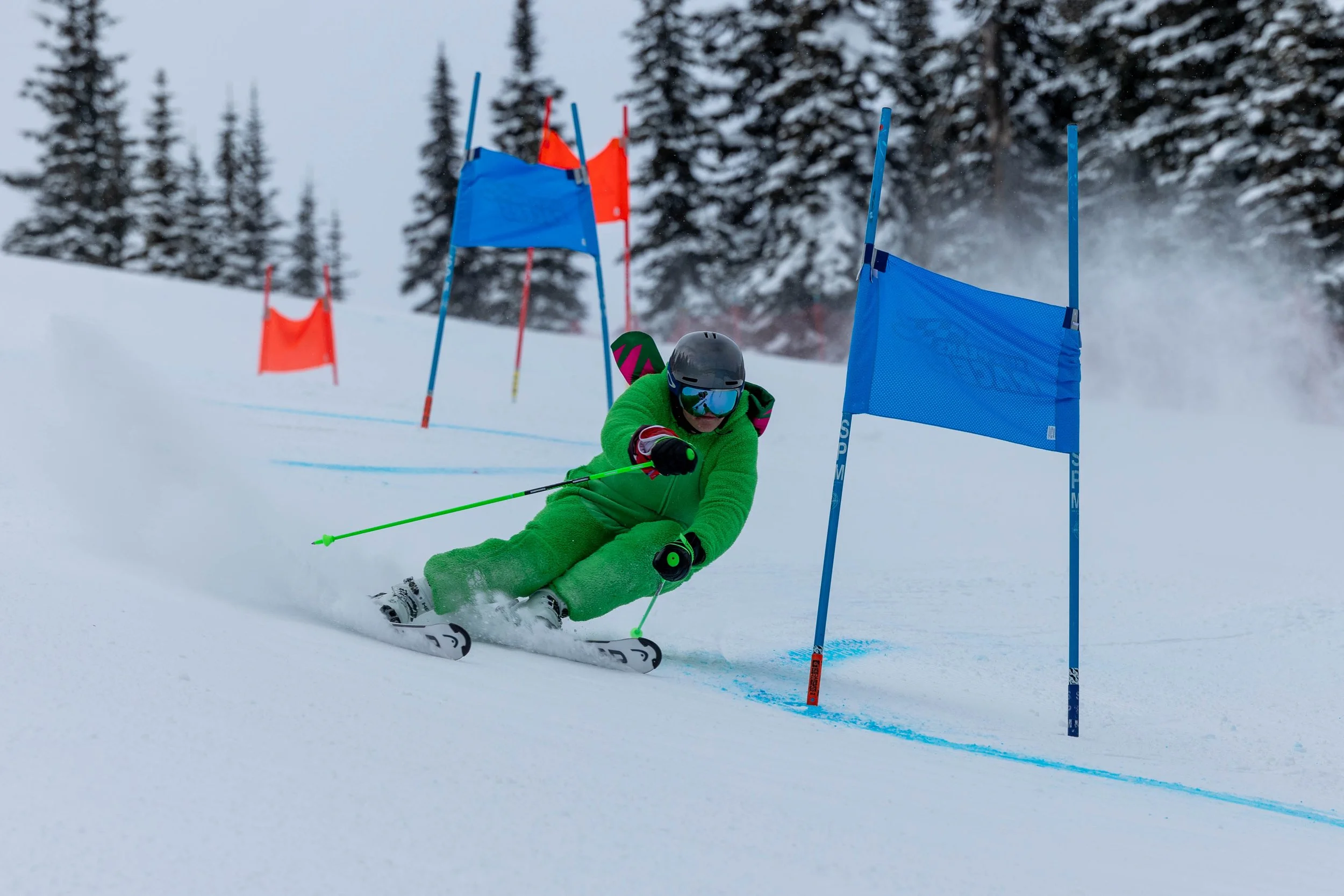 A BC Alpine FIS ski Racer located at Sun Peaks Resort. Photography by Maria Davis