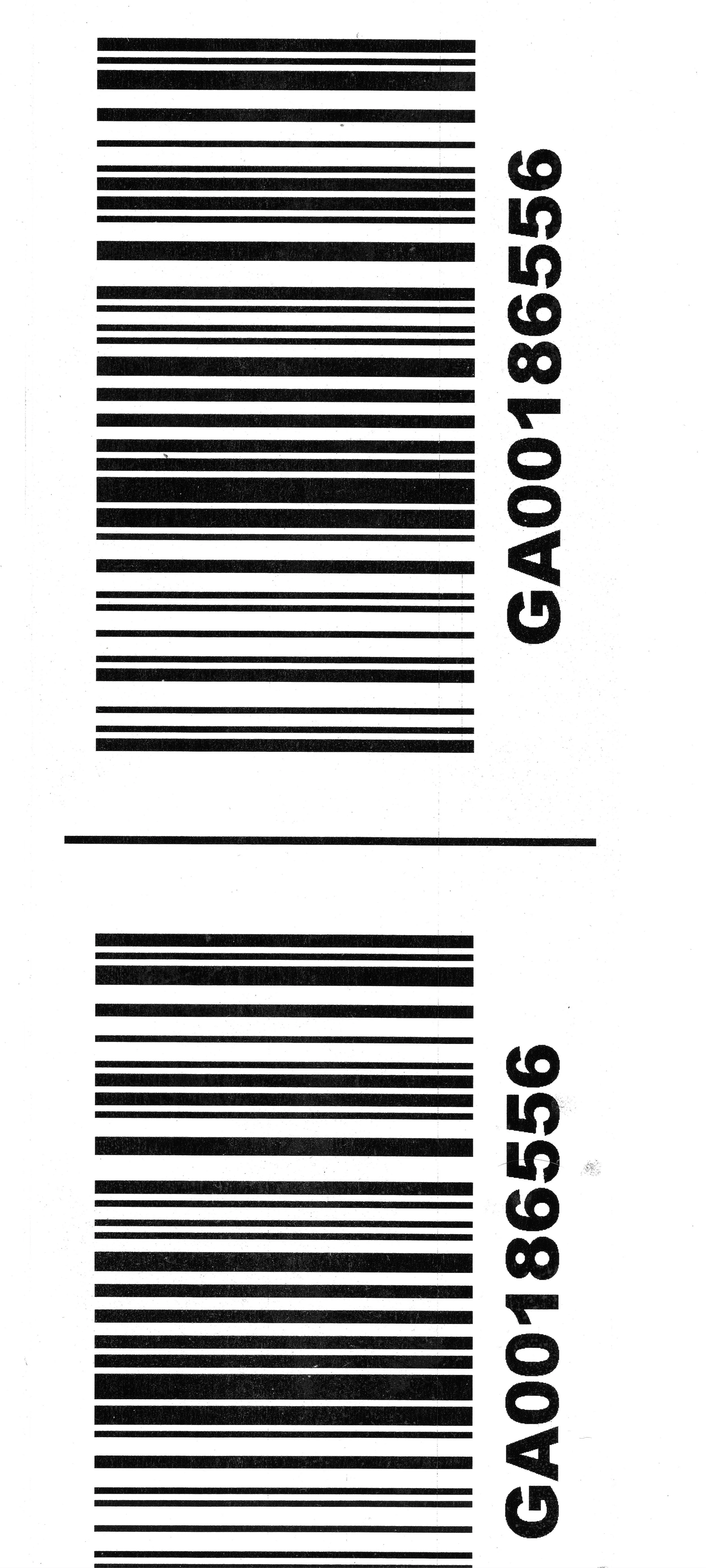 Multi-sided pallet label with 2 barcodes, large