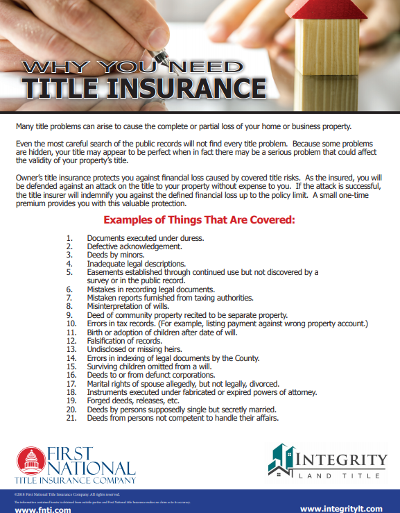 Why You Need Title Insurance