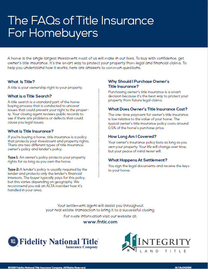 Homebuyer FAQs