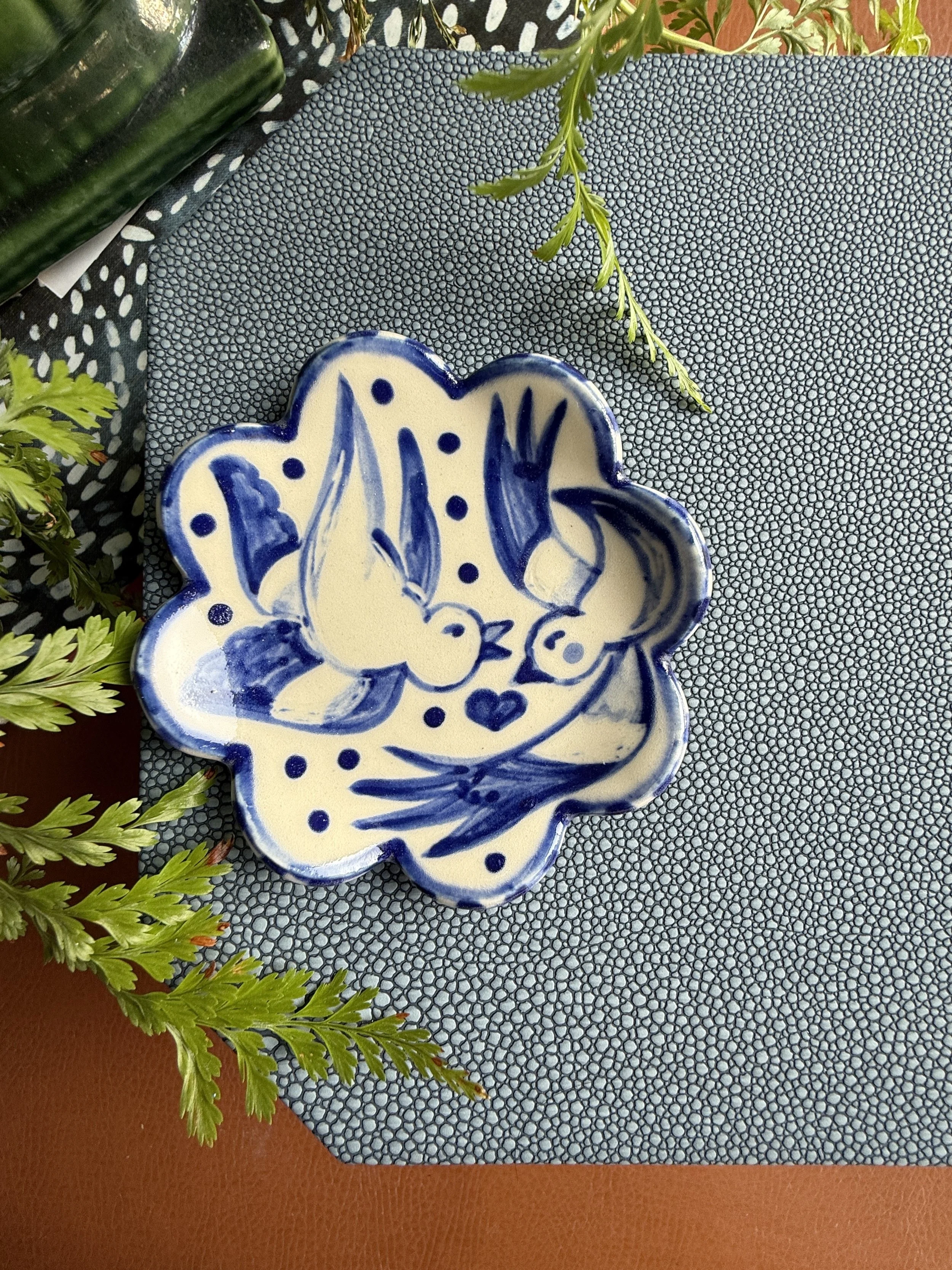 Coming Soon: Blue Willow Brush Rest or Ring Dish