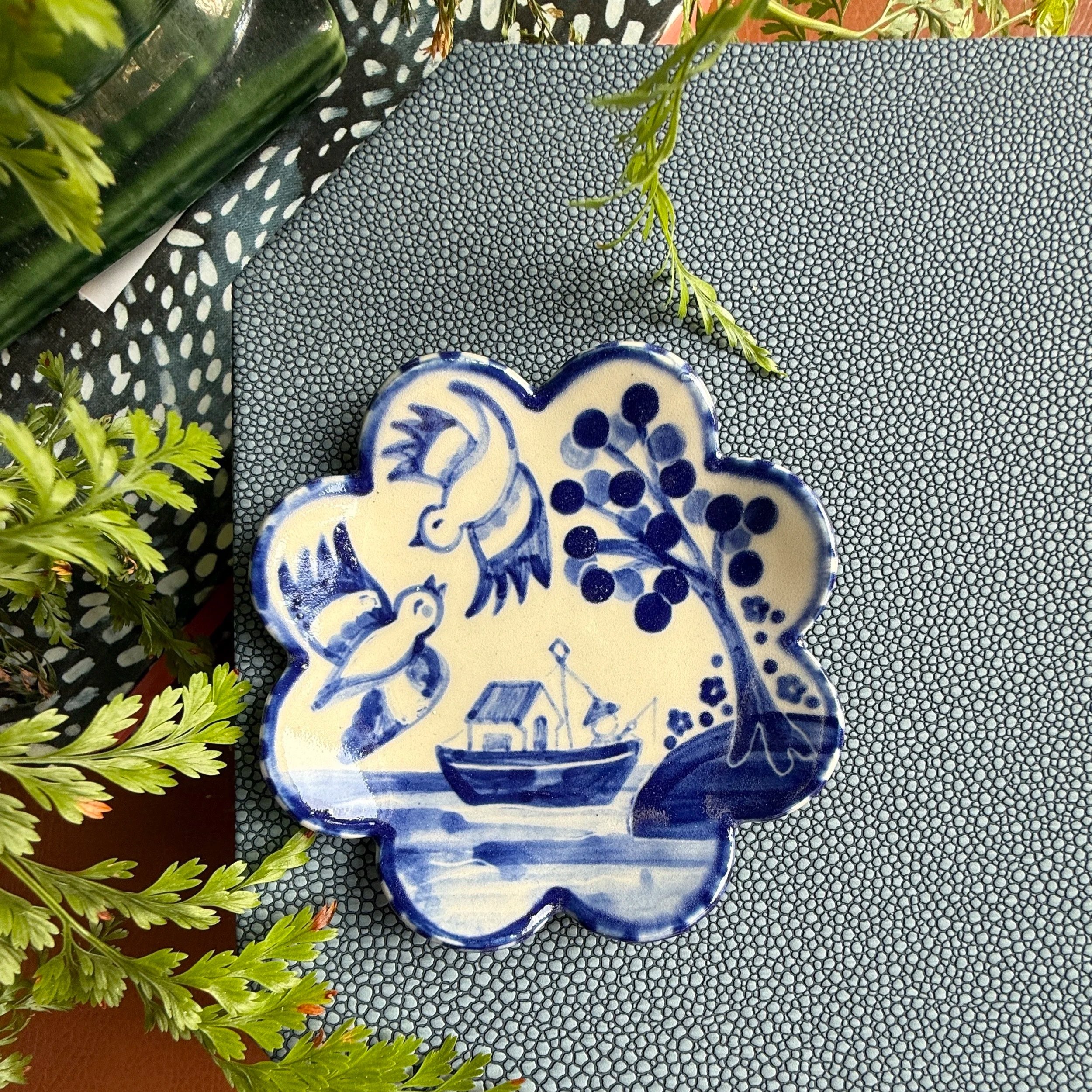 Coming Soon: Blue Willow Brush Rest or Ring Dish