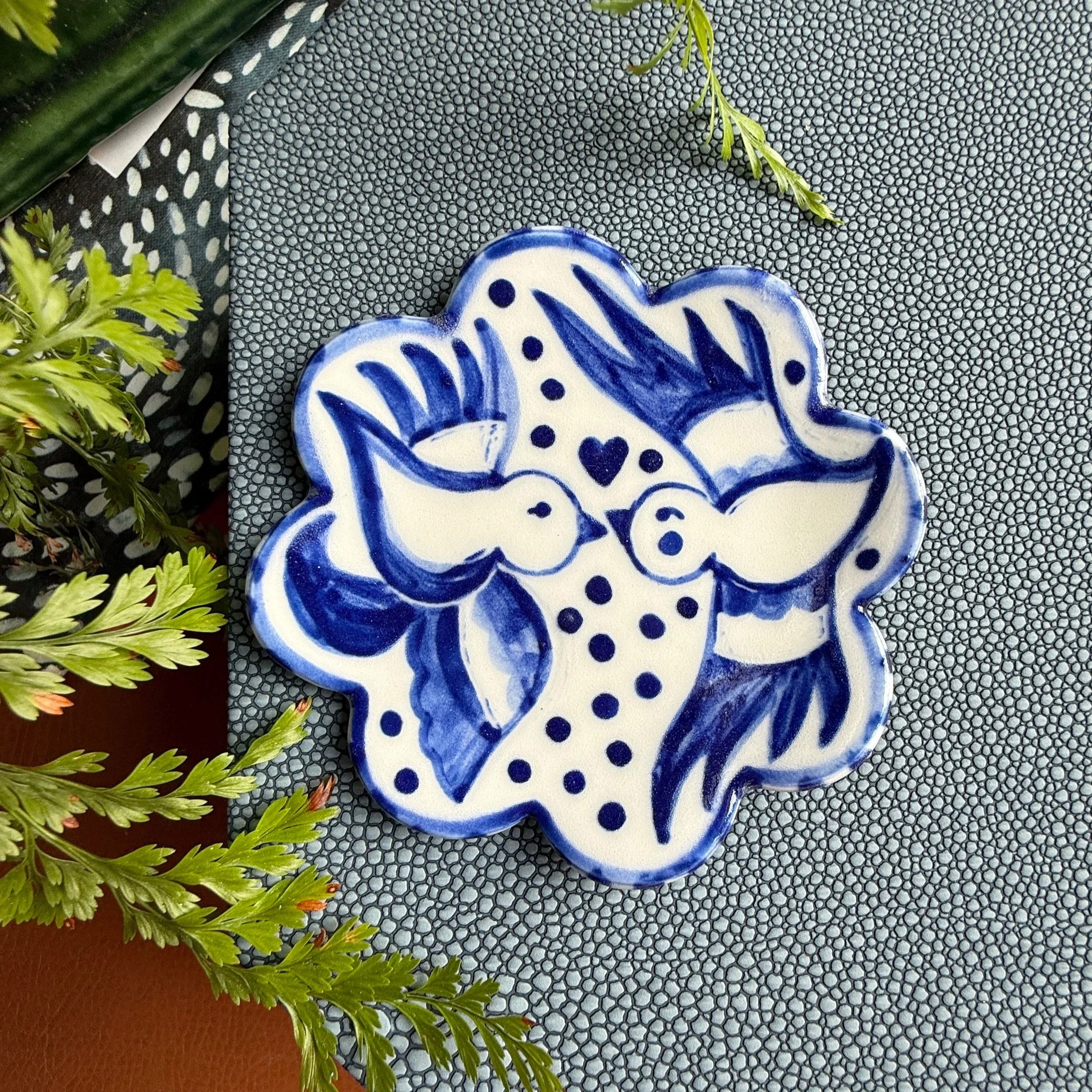 Coming Soon: Blue Willow Porcelain Brush Rest or Ring Dish