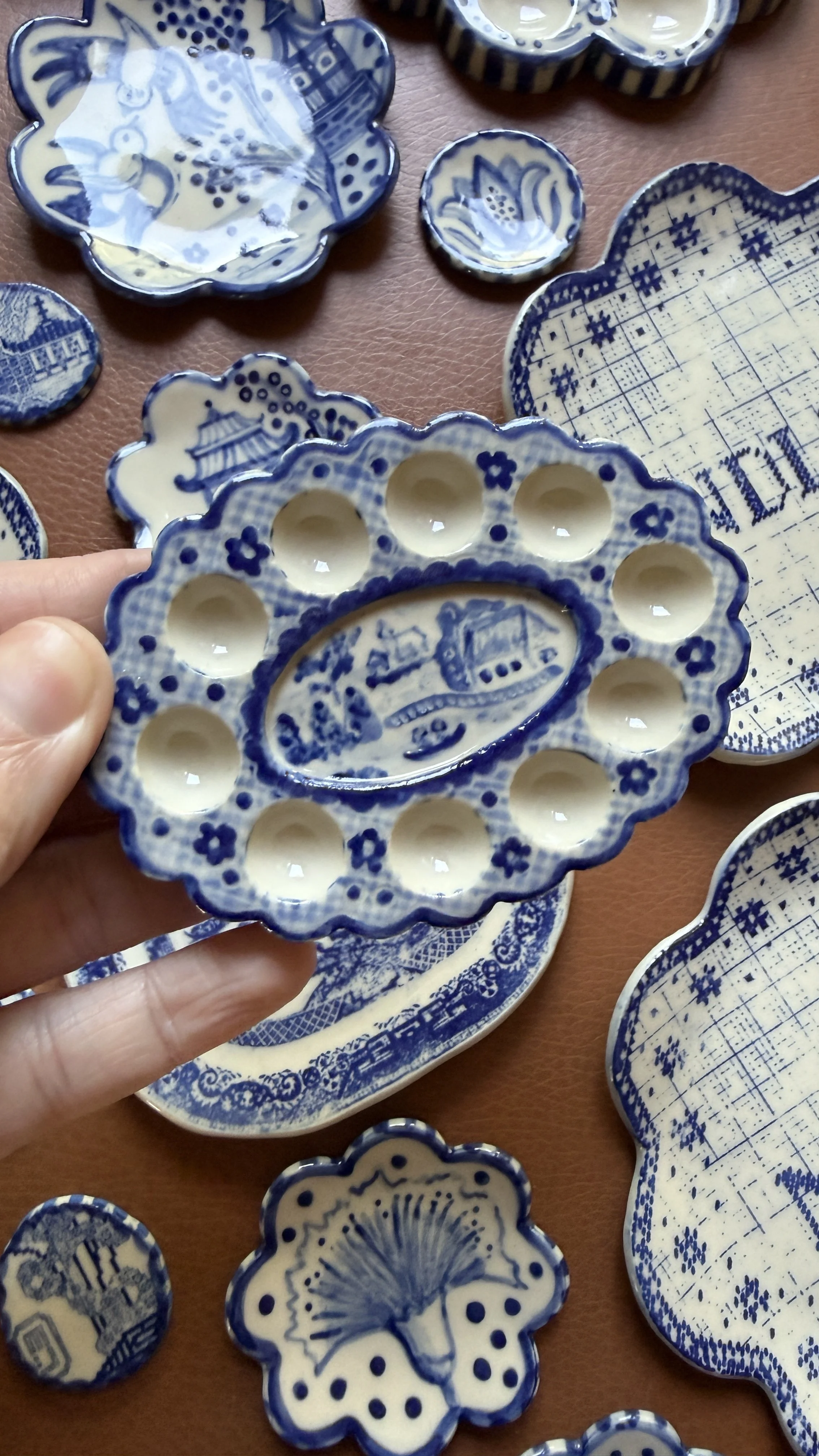 Blue Willow Oval Palette