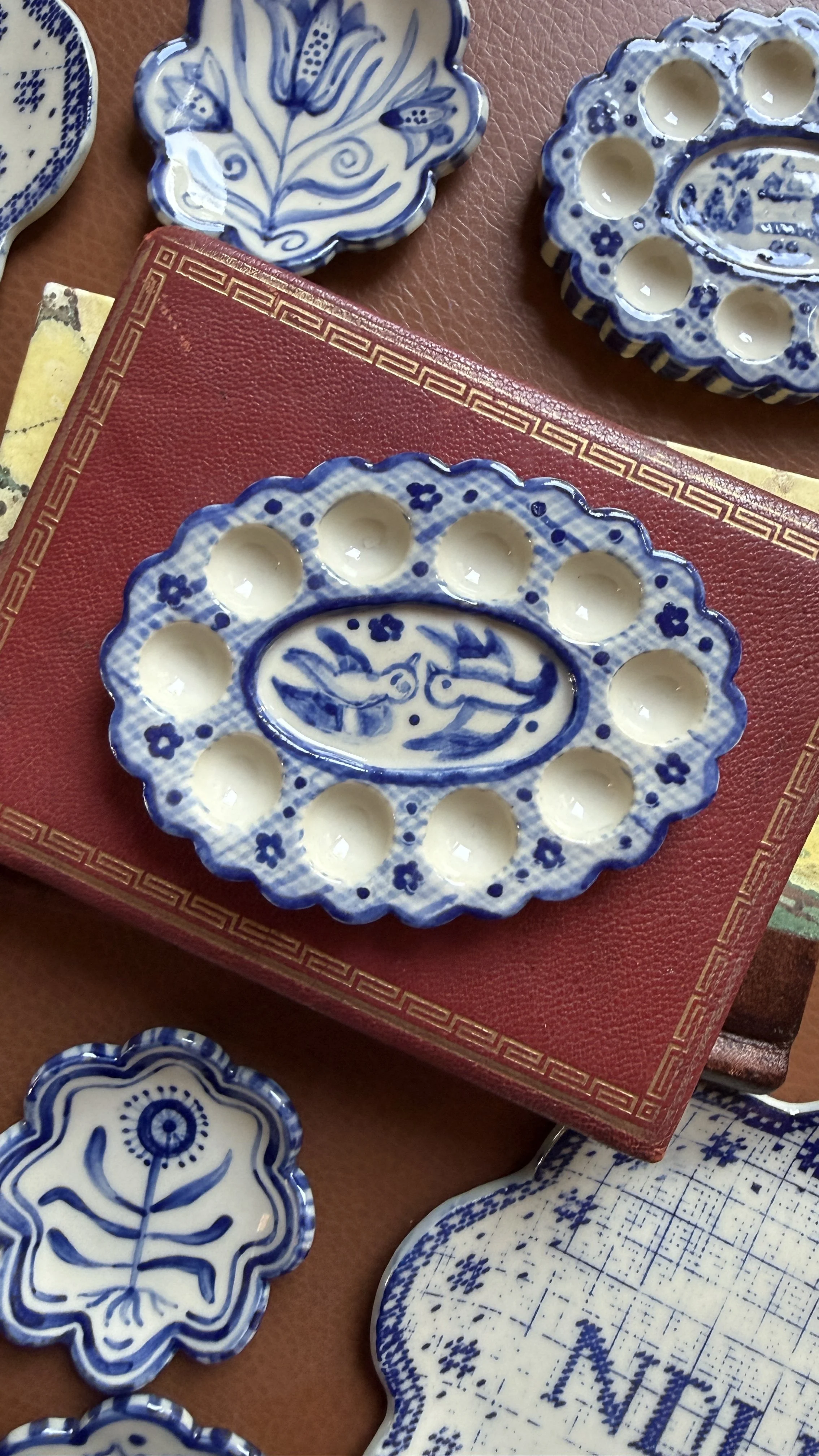 Blue Willow Oval Palette