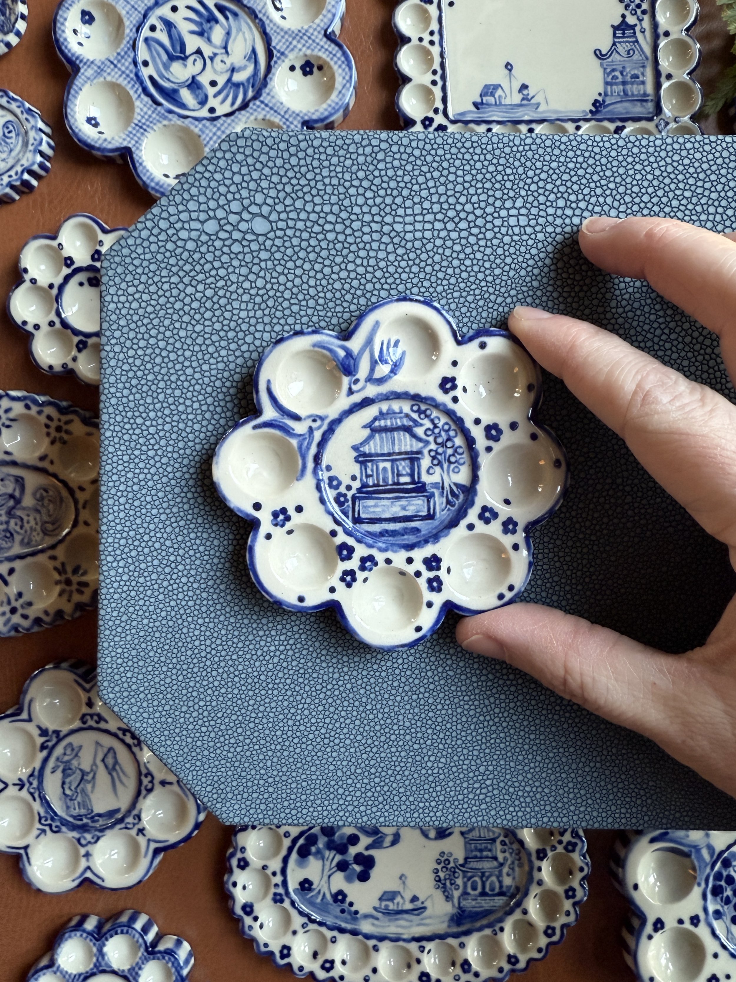 Blue Willow Round Palett