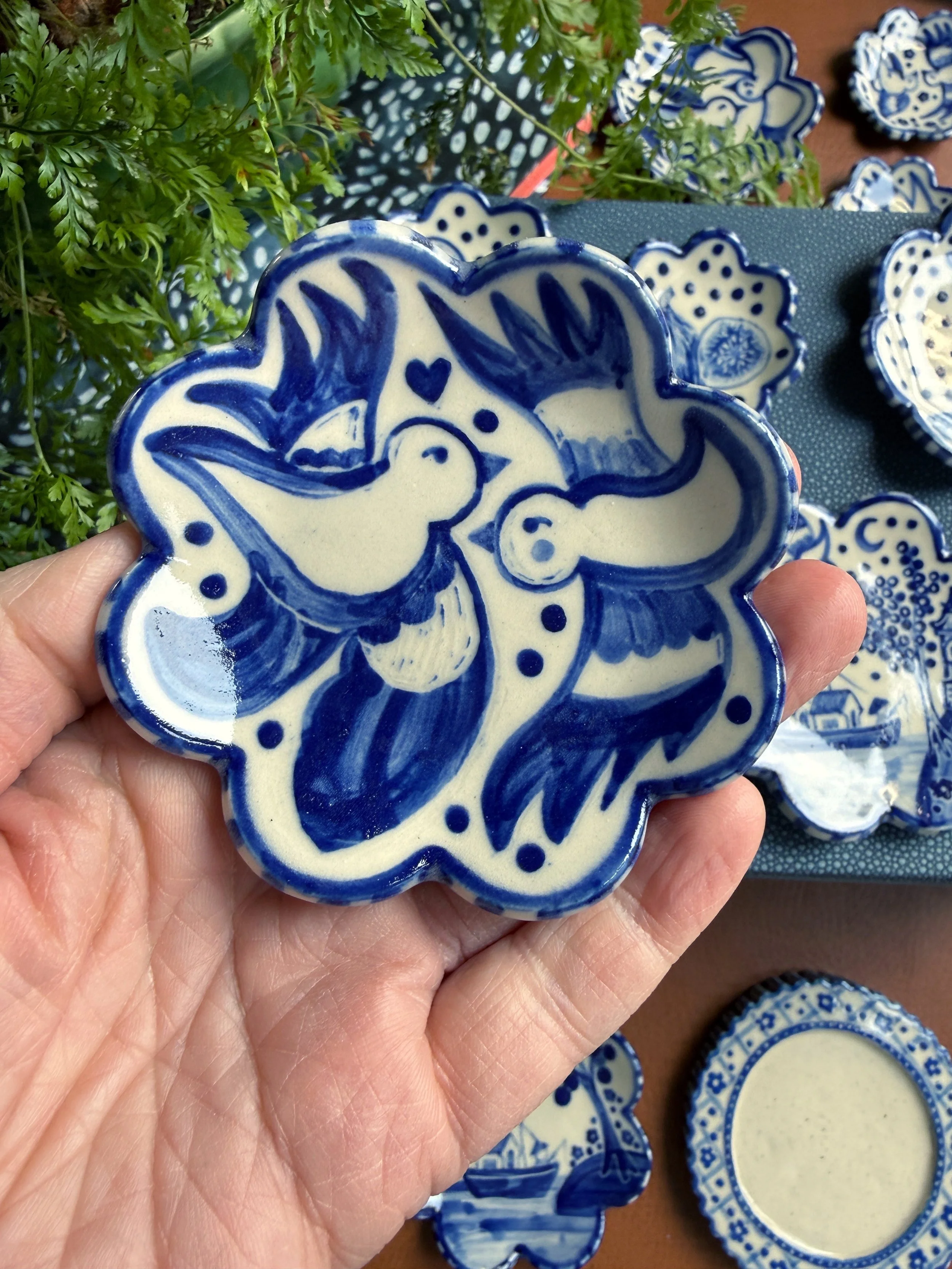 Coming Soon: Love Birds Brush Rest or Ring Dish