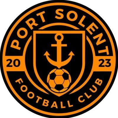 Port Solent Football Club logo with an anchor, a soccer ball, and the year 2023.