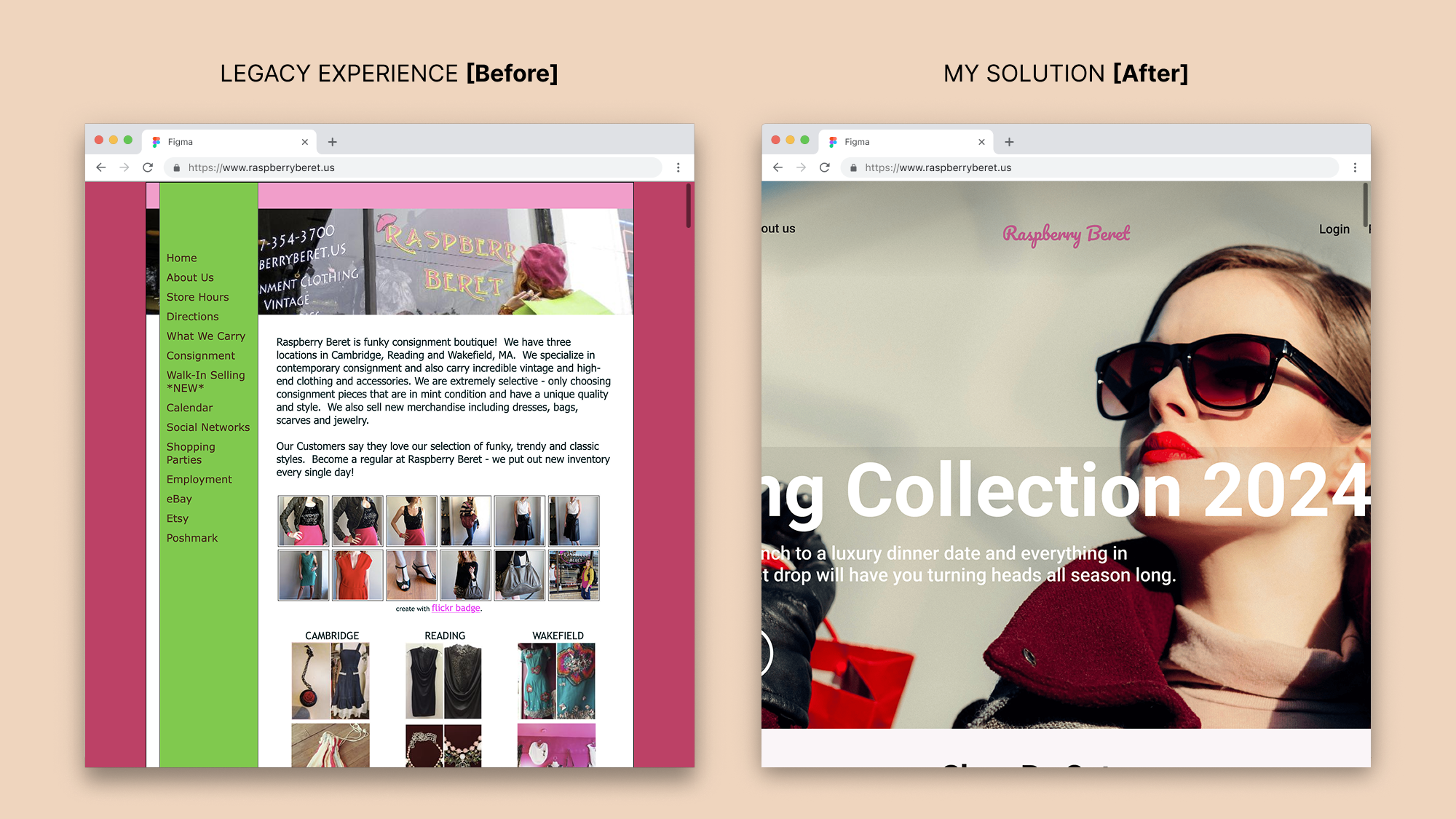 Raspberry Beret: Designing the Boutique and Digital Experience Through User Research