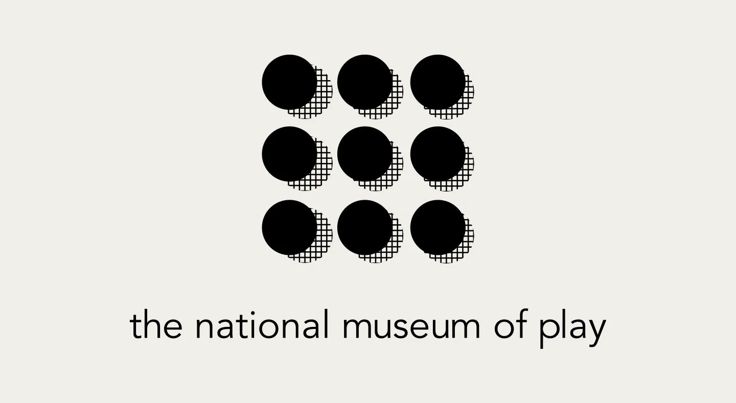 Final logo for the National Museum Of Play; a circular design on a light background.