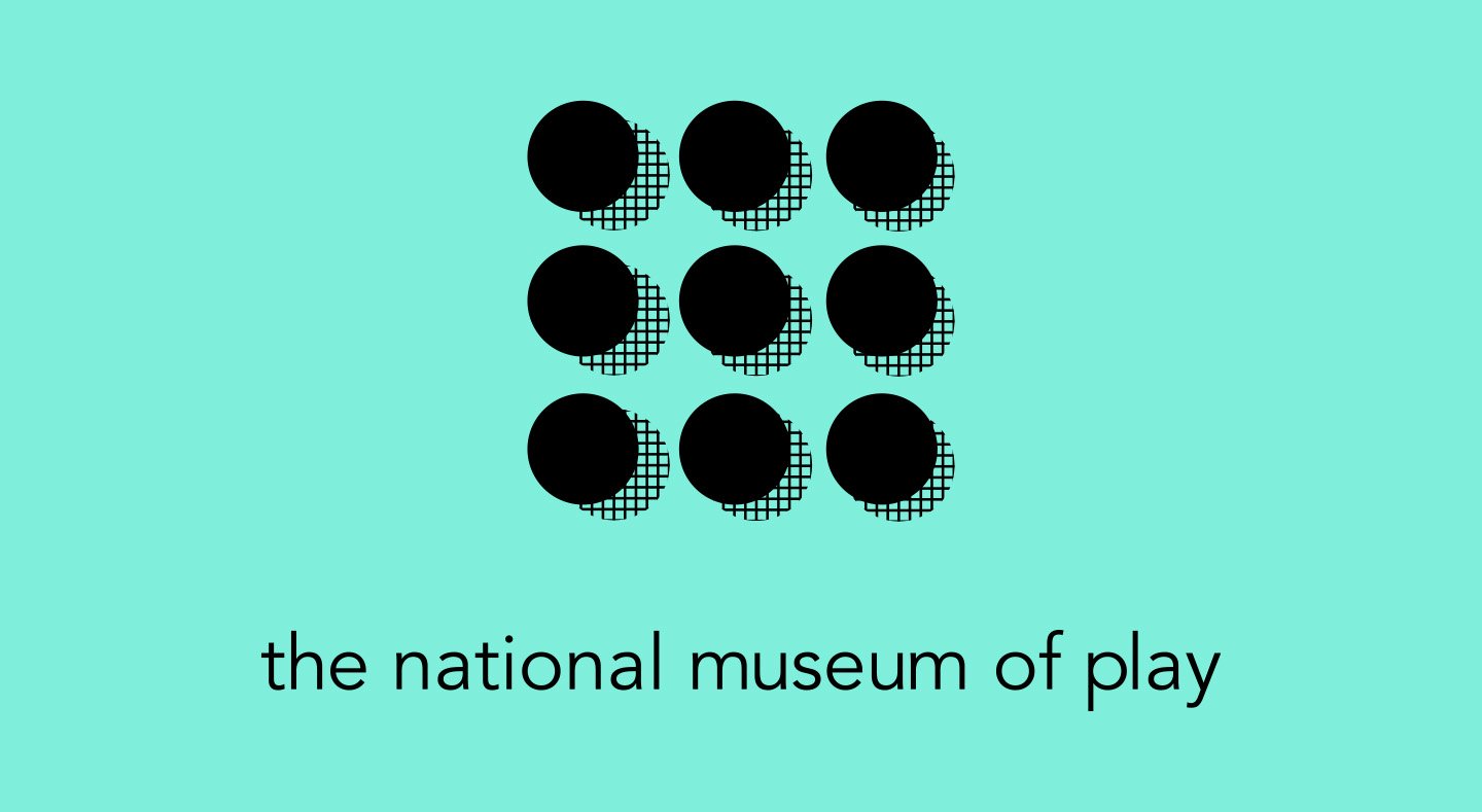 Final logo for the National Museum Of Play; a circular design on a mint background.
