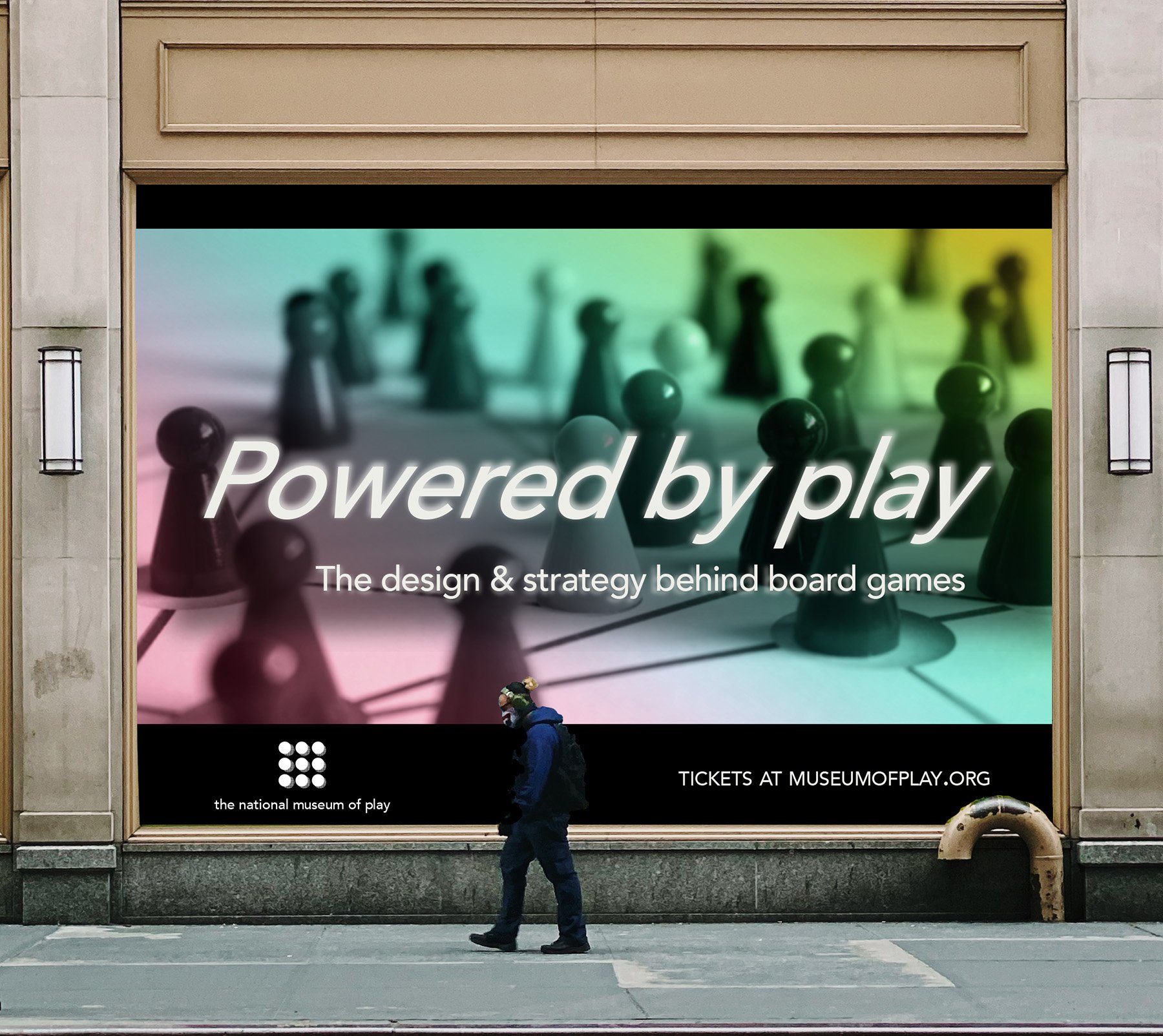 Digital mockup of the poster in public advertisement.