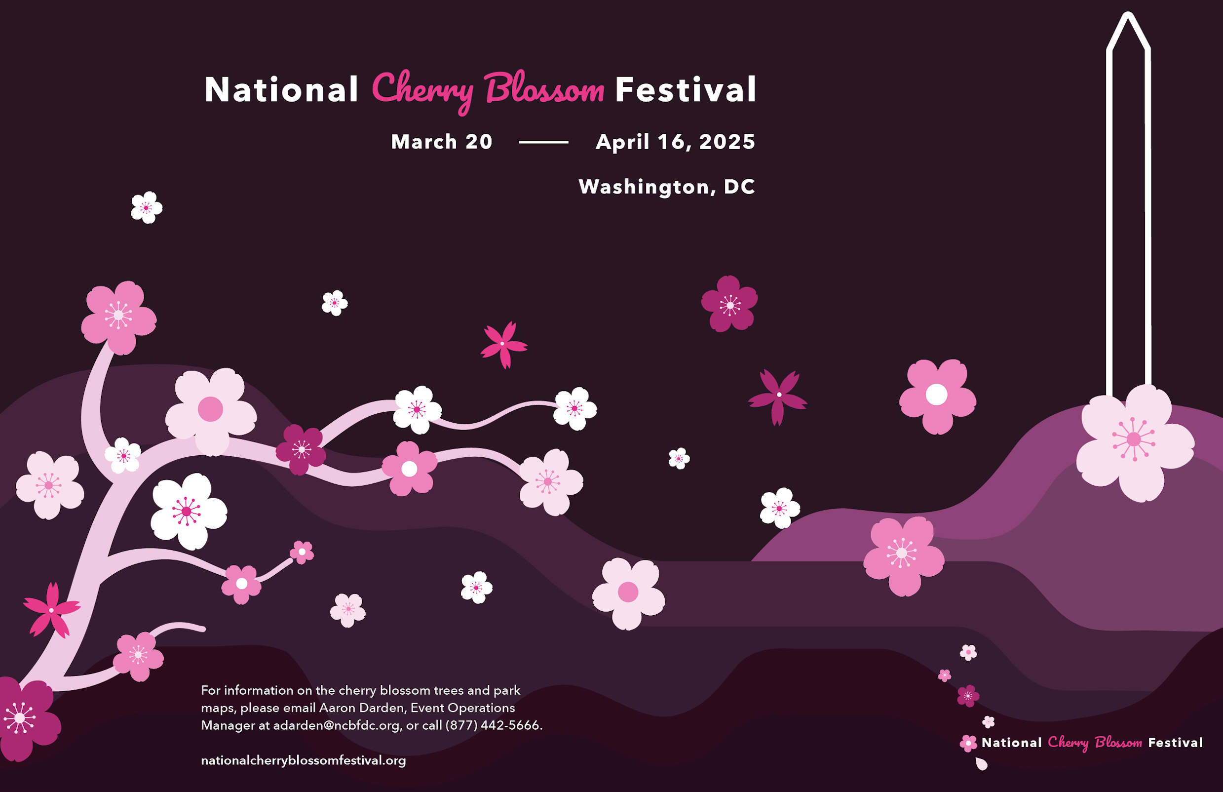 A poster of cherry blossoms