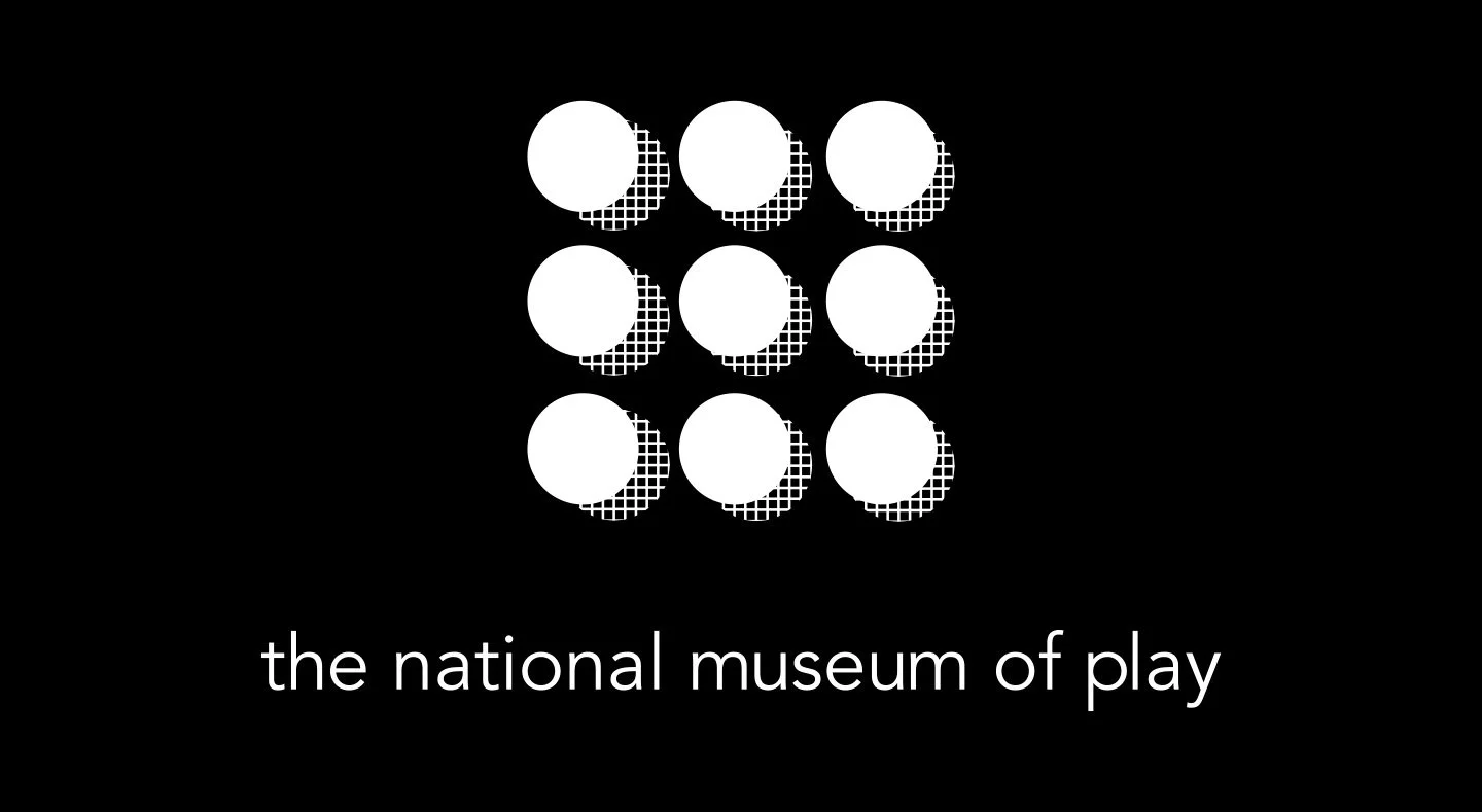 Final logo for the National Museum Of Play; a circular design on a dark background.