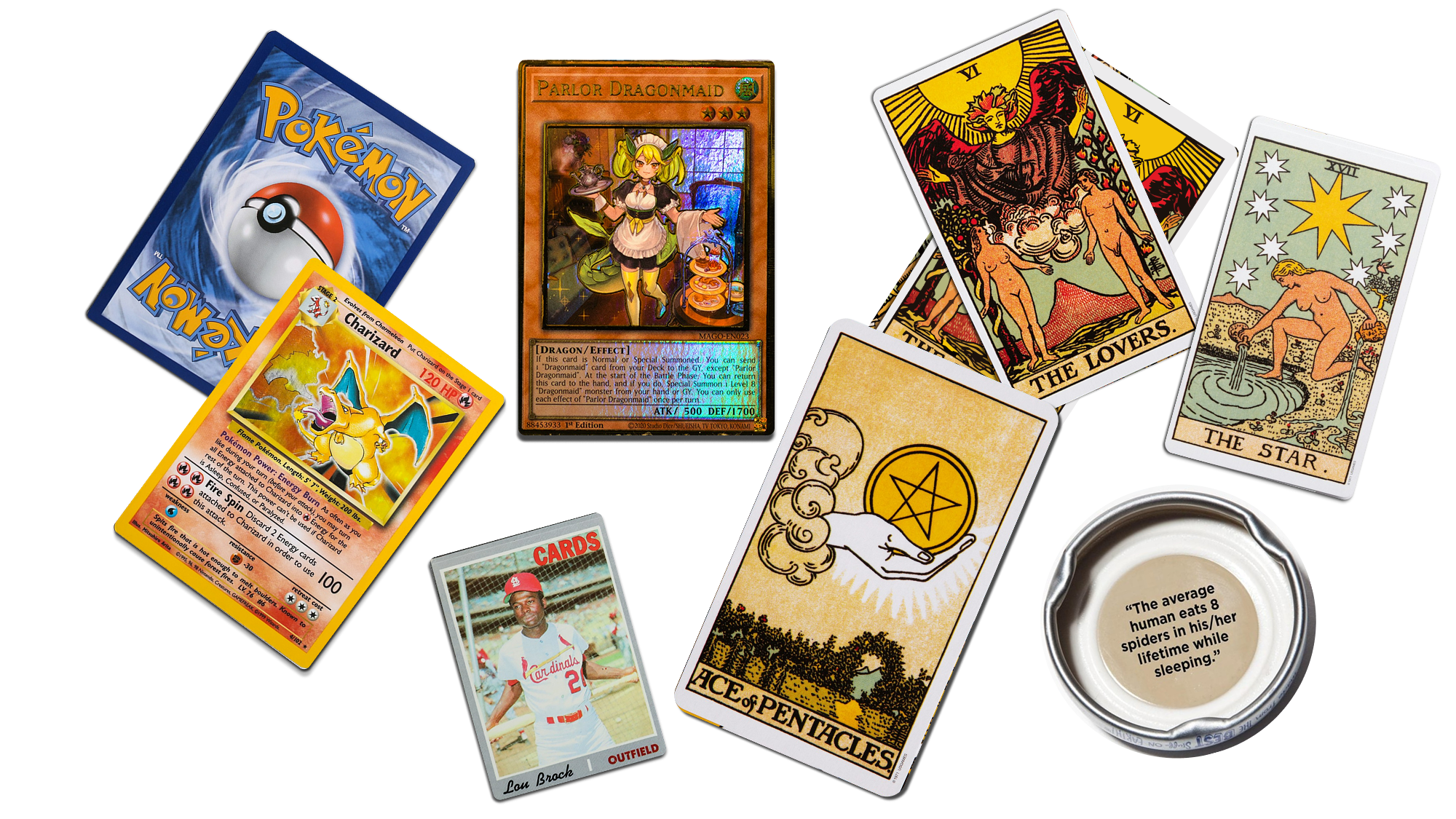 Diagram of trading and tarot cards