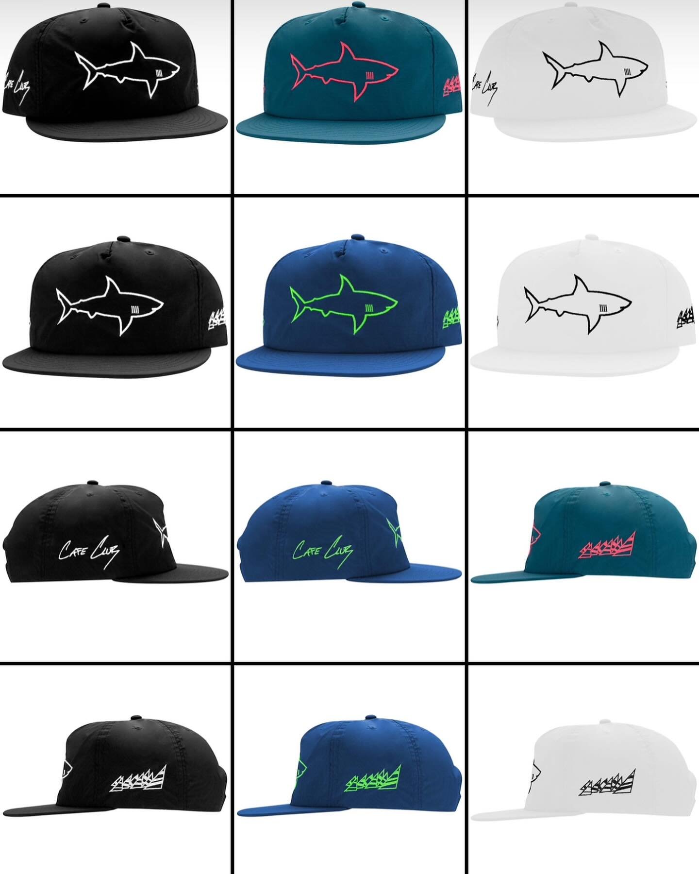 cafe club and rok present to you a collaboration inspired by a timeless classic film &ldquo;any given sunday&rdquo; which features the &ldquo;miami sharks&rdquo; football team. we&rsquo;ve created 2 different silhouettes, an all terrain snapback cap 