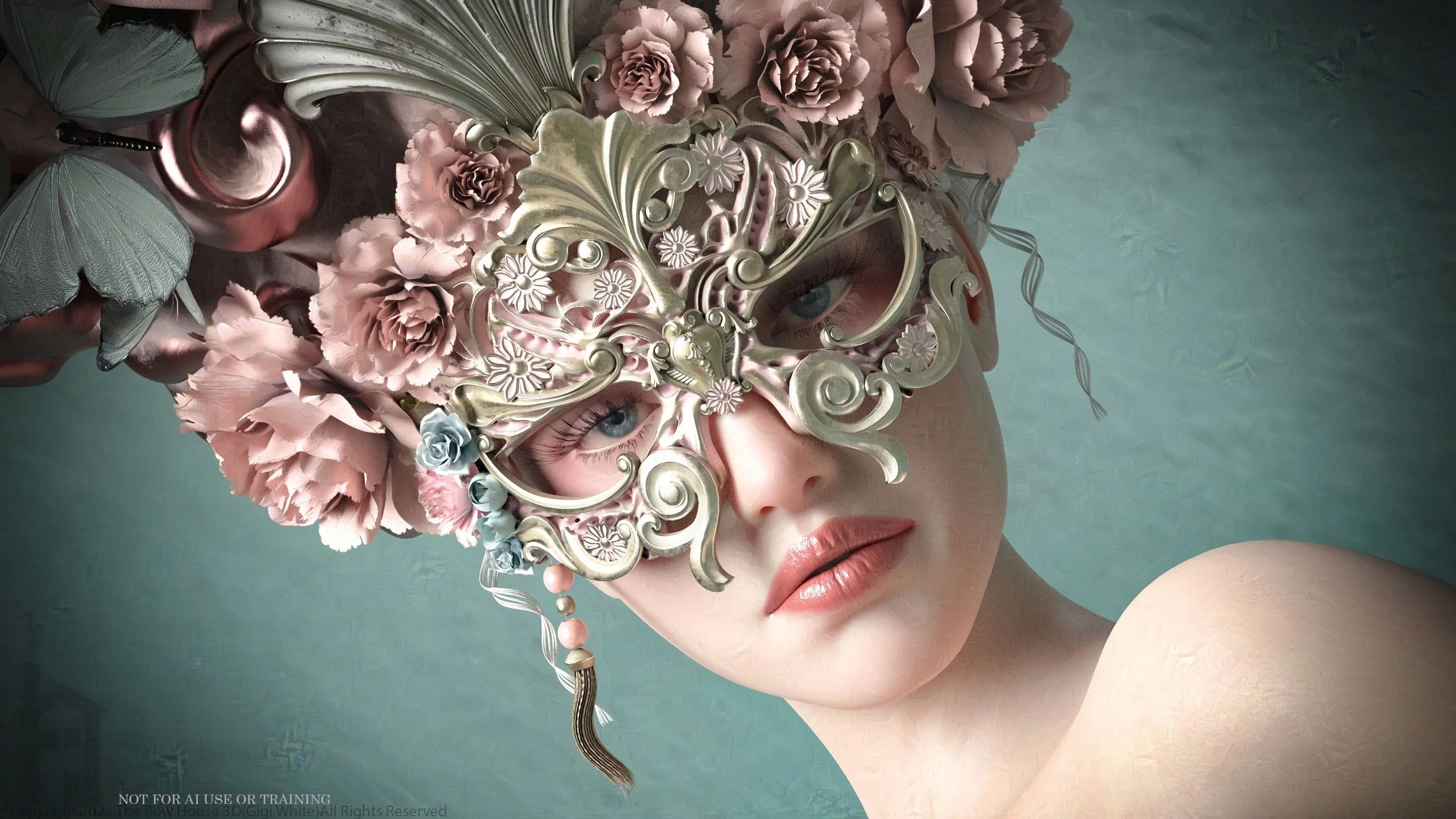 Madame Pompadour Rococo Mask Kit — The Row House 3D