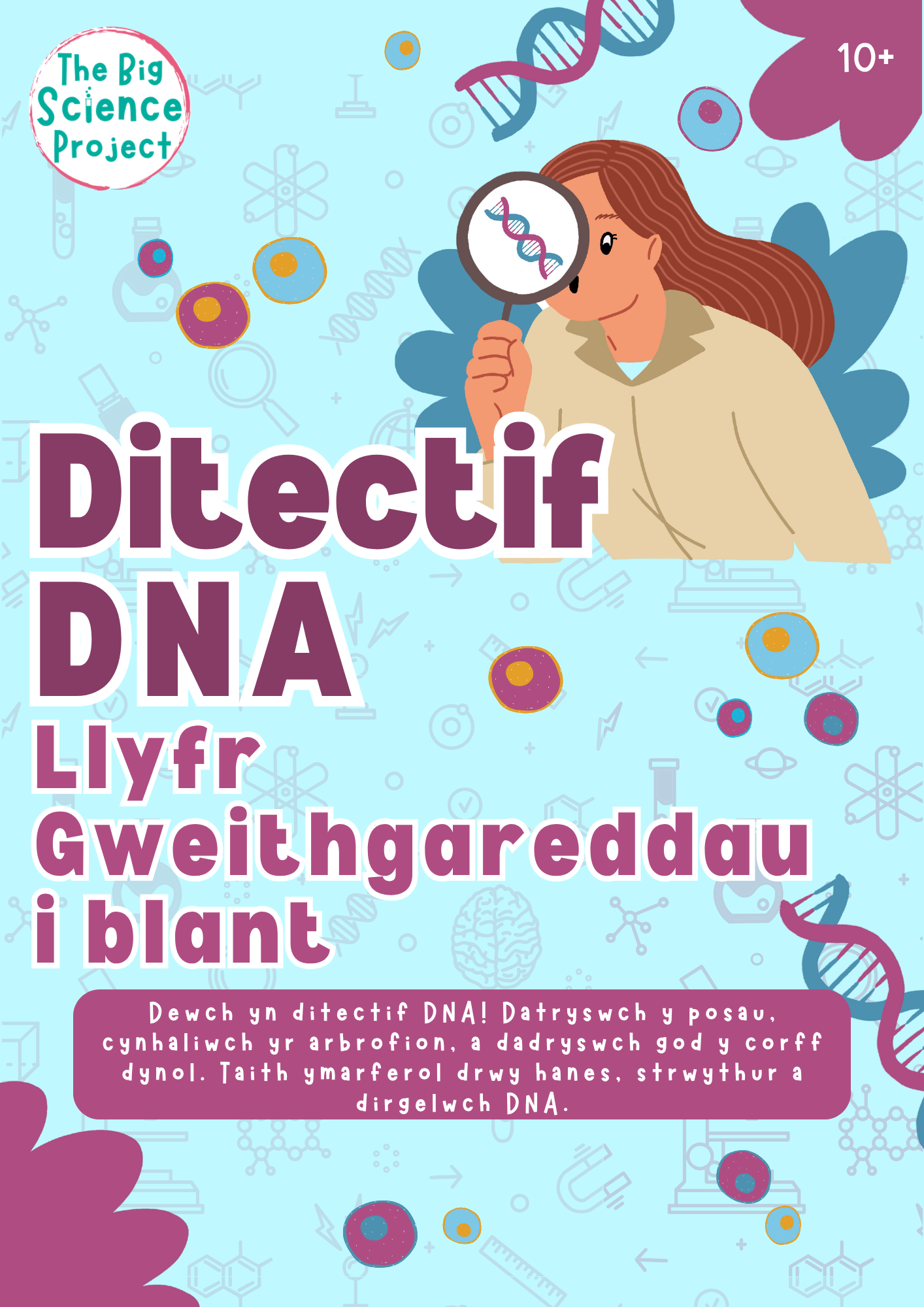 Ditectif DNA Llyfr Gweithgareddau i blant