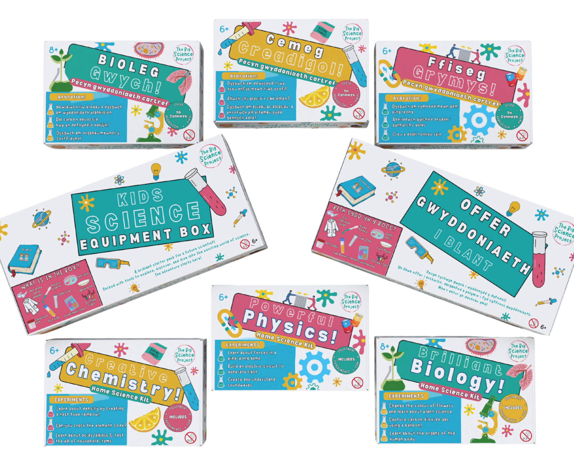 A collection of science kits developed by The Big Science Project