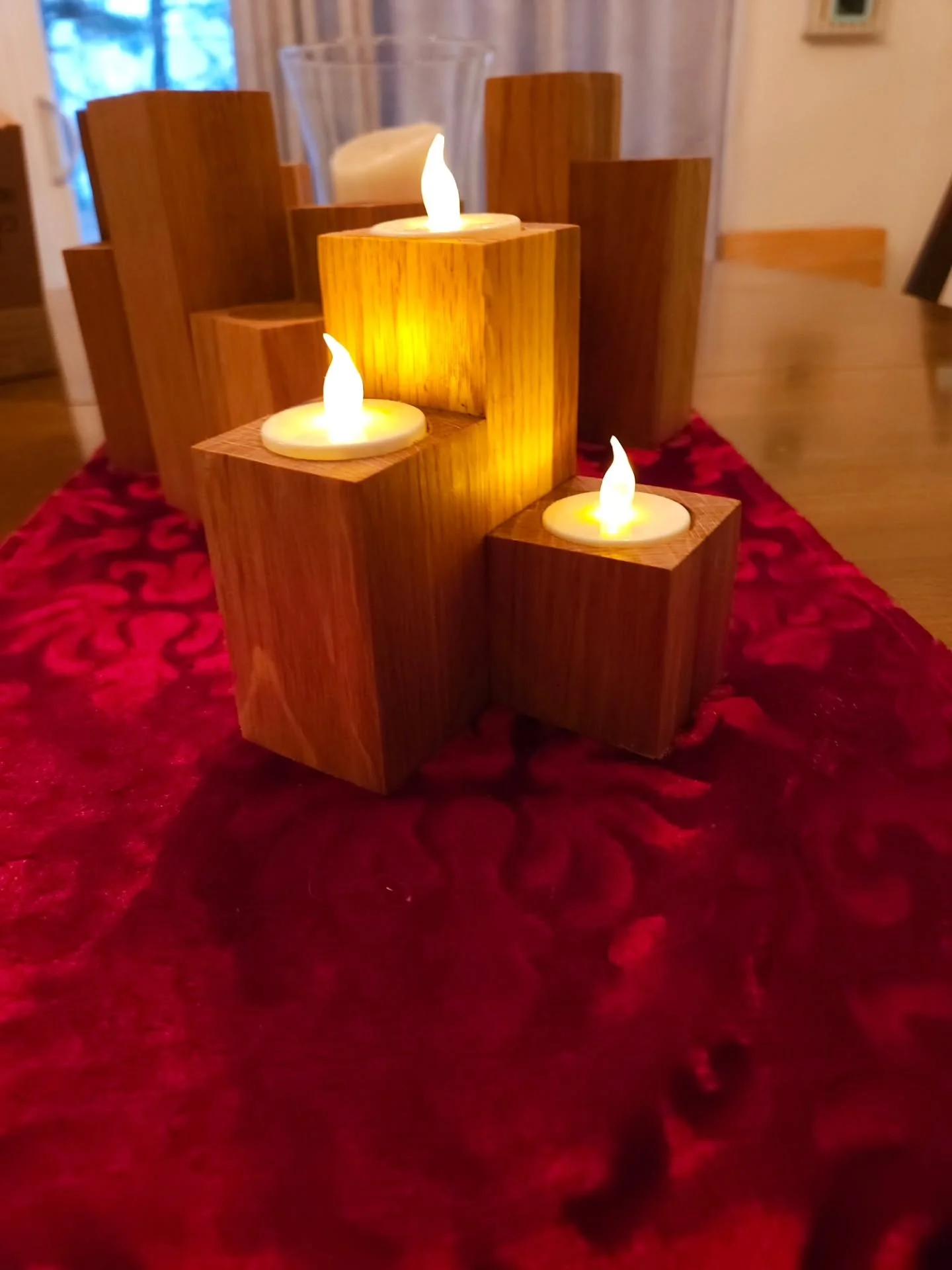 Now available! 

White oak finished in @walrusoil Furniture Butter giving them a natural look and feel.  These 4 are a limited run, but we'll be open to building more upon request or if there is enough demand!

*LED tea lights included.

$20 each

#c